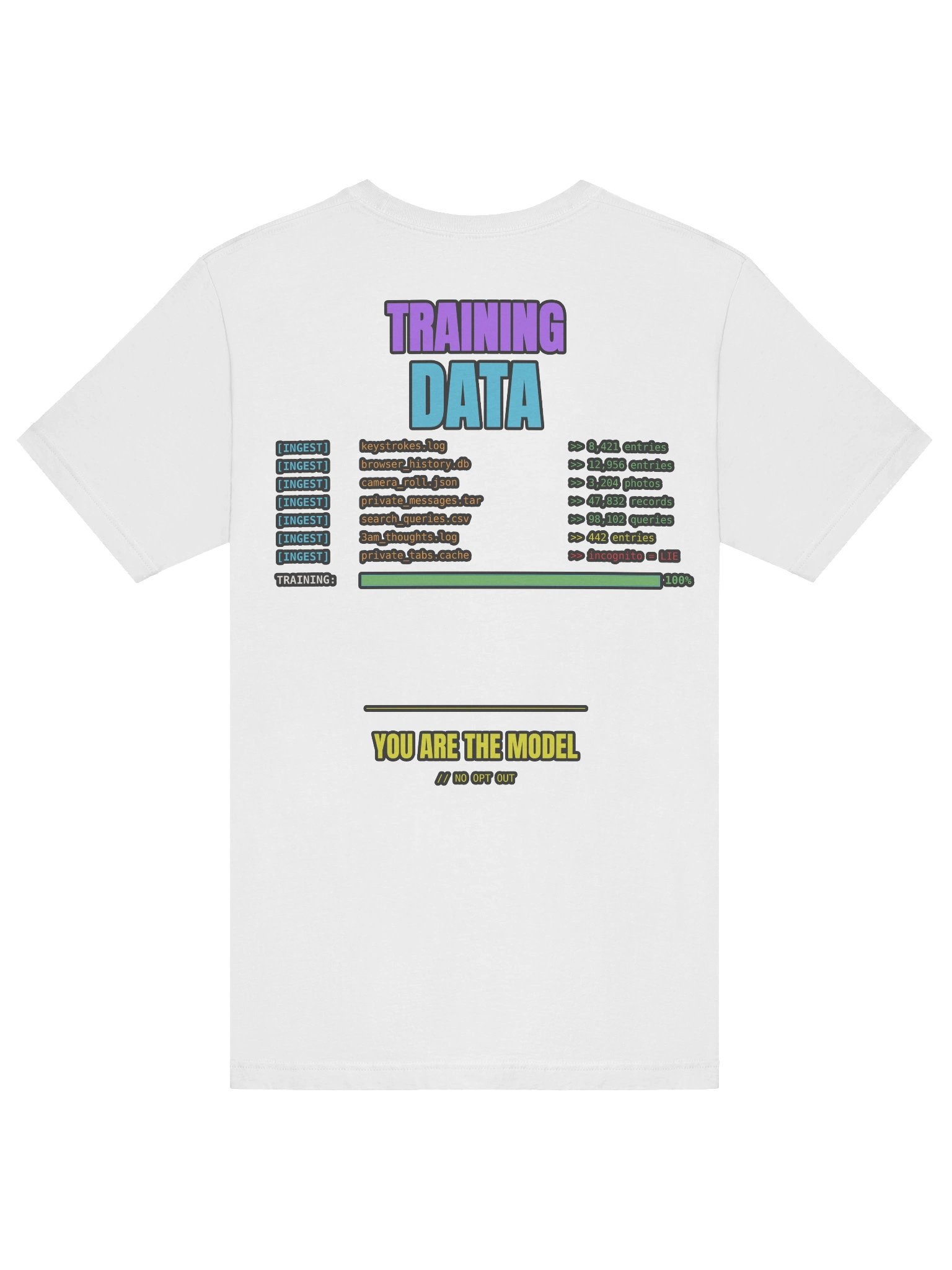 Trained on Your Data Graphic Streetwear Tee product image (18)