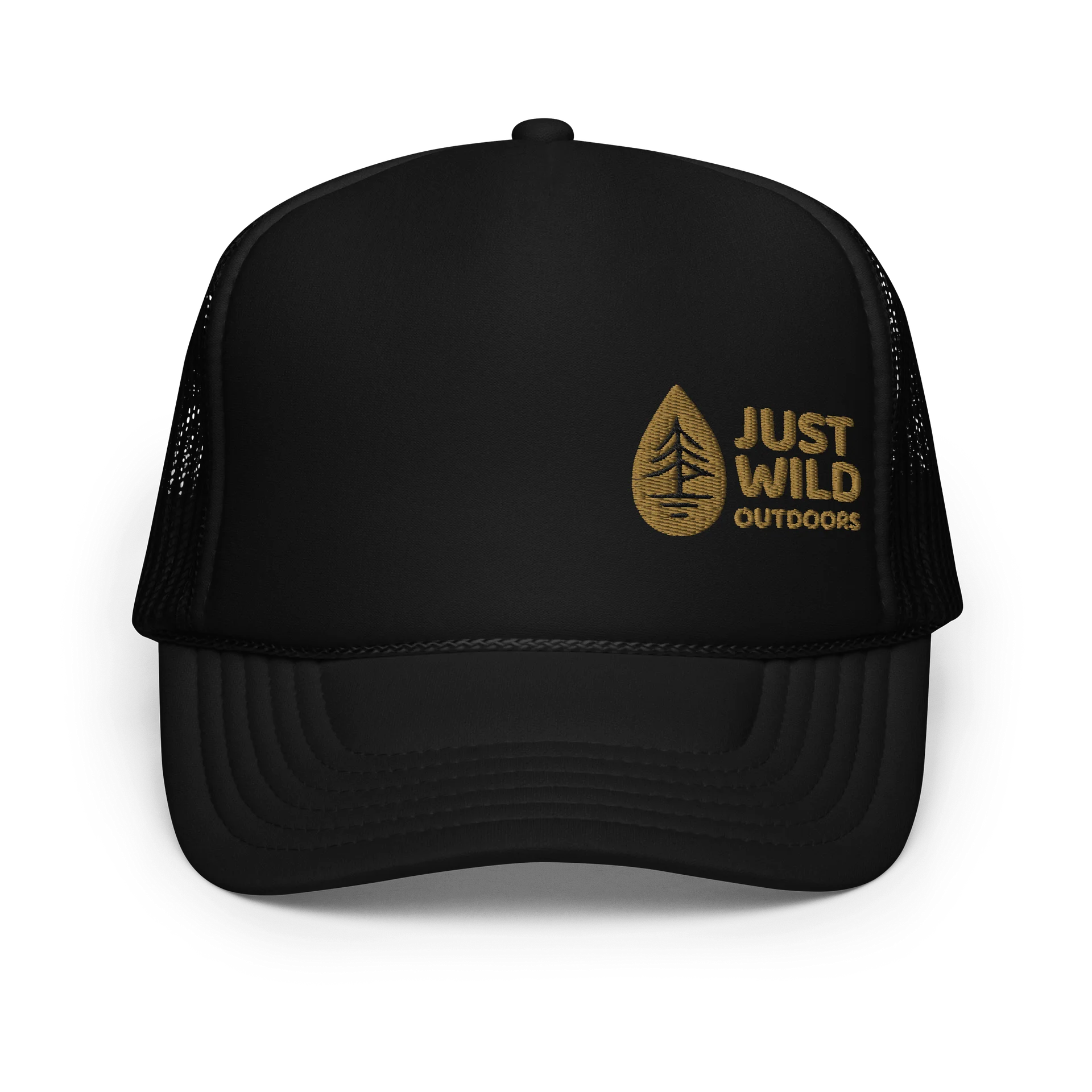 Just Wild Outdoor Foam Trucker Hat (Old Gold bottom right) product image (1)