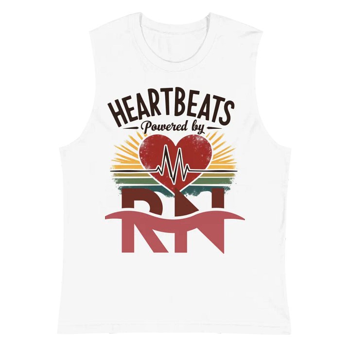 Heartbeats EKG Muscle Tank product image (2)