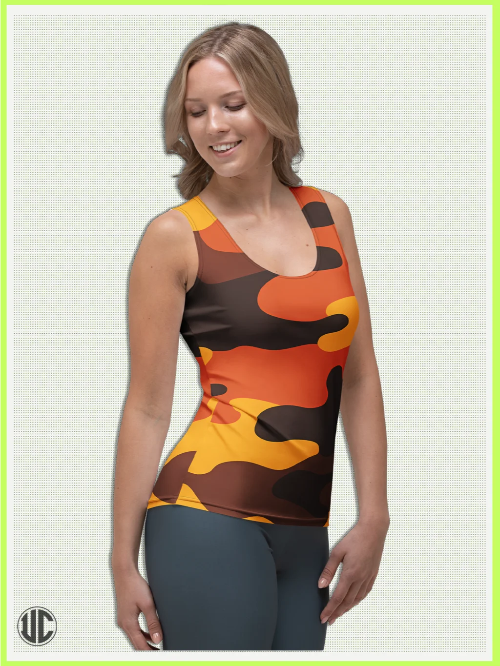 Savage Sunset Orange Camo – Women’s Tank Top product image (3)