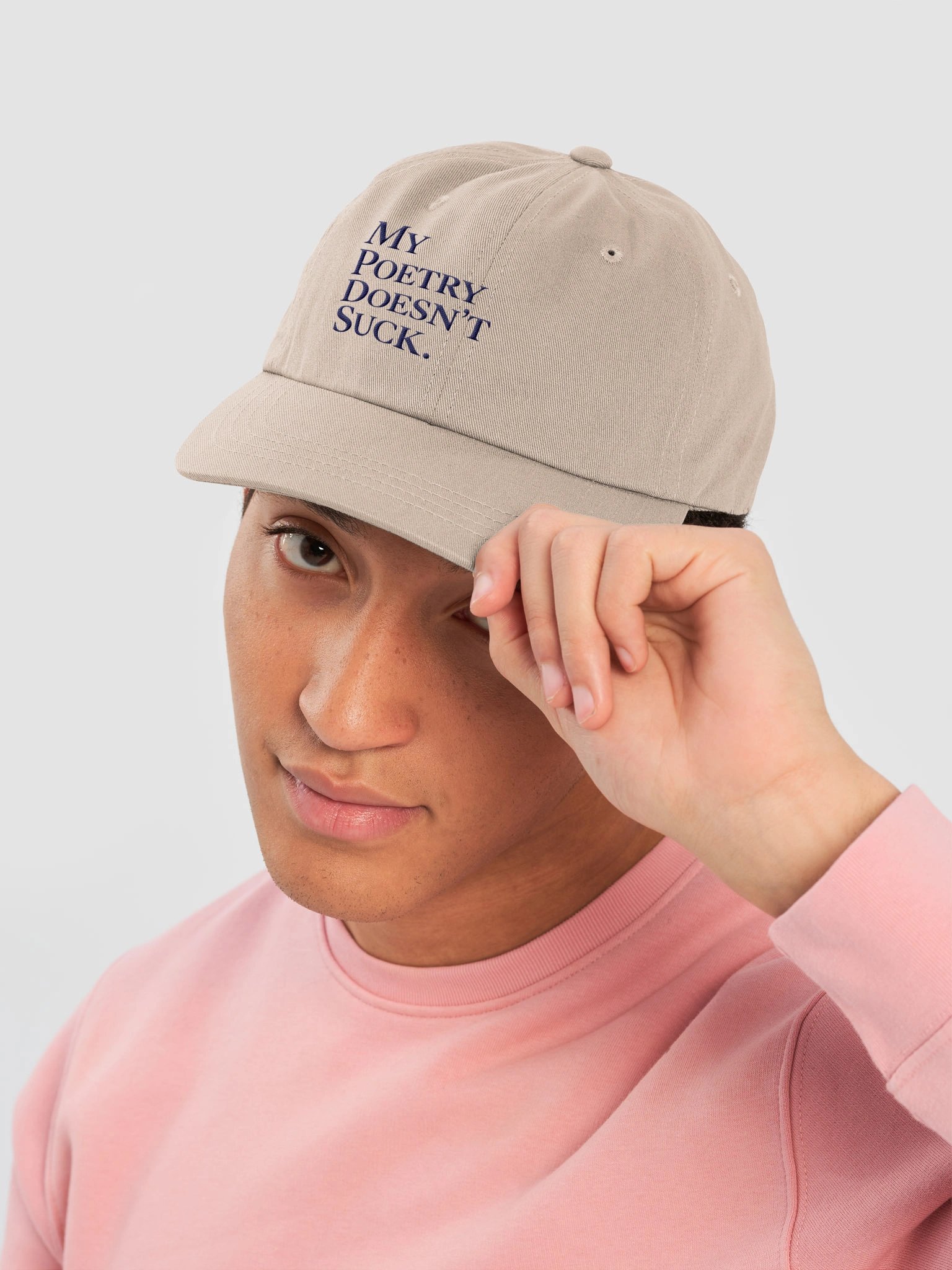 My Poetry Doesn't Suck Dad Hat - Stone/Navy product image (5)