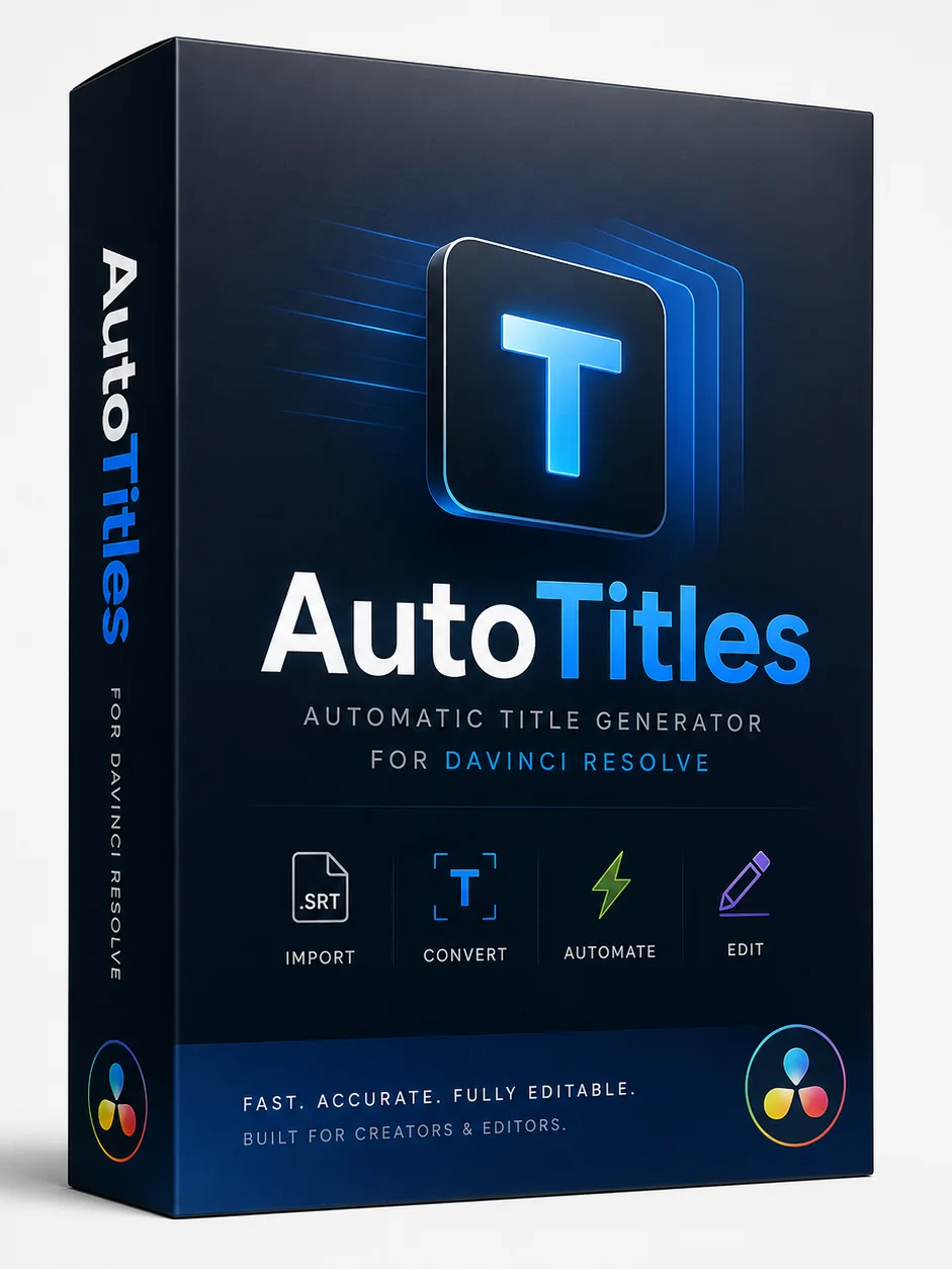 AutoTitles for DaVinci Resolve Studio 20 product image (1)