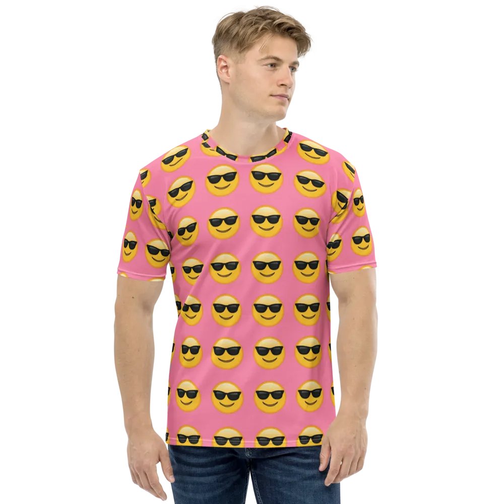 Cool Emoji - Pink - All-Over Print Crew Neck T-Shirt product image (1)