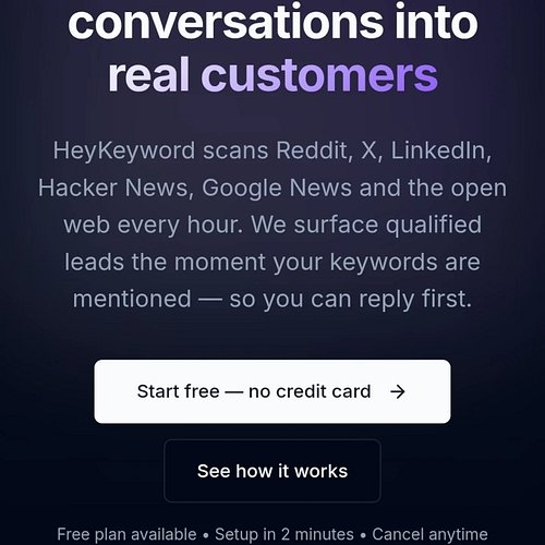 بتدور على اسم شركتك على جوجل كل يوم؟ 😅 انت مش لوحدك — بس في حل أذكى بكتير. HeyKeyword بيعمل ده عنك تلقائياً، 24 ساعة، بالذكاء...
