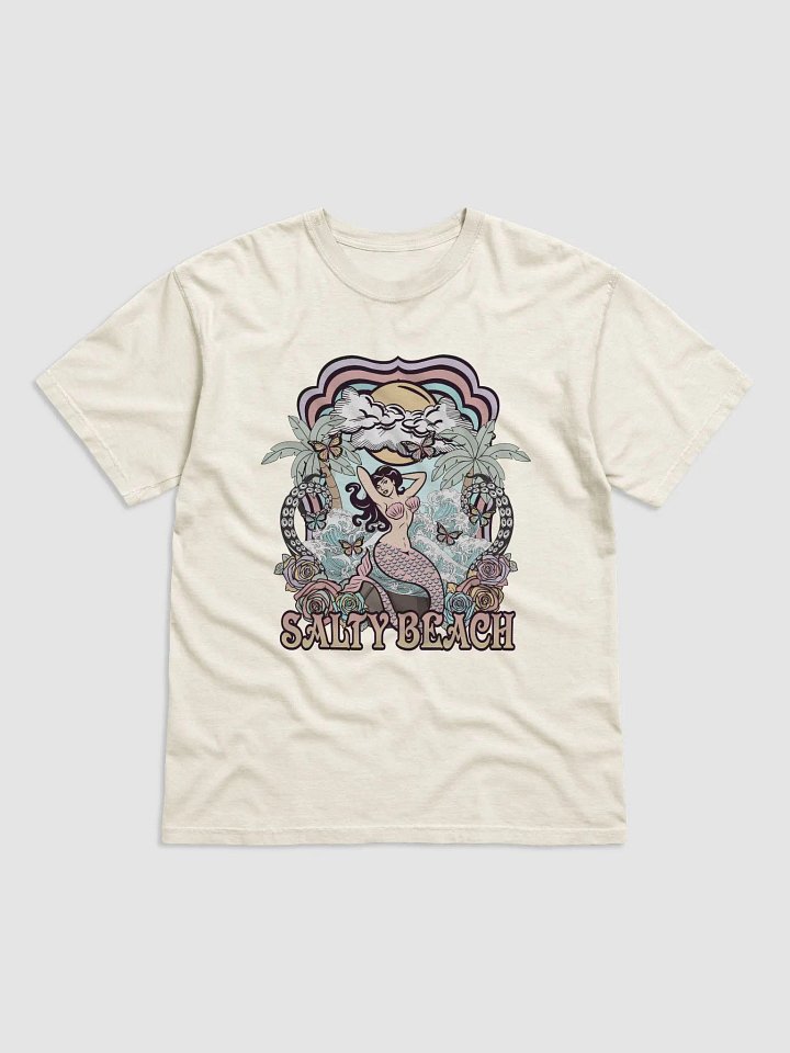 Salty Beach, Mermaid by the Beach Tee | Retro-Style Art Nouveau T-Shirt for Travel and Road Trips product image (10)