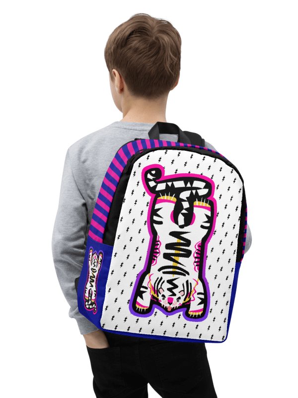 Pink & Blue Tiger Backpack product image (5)