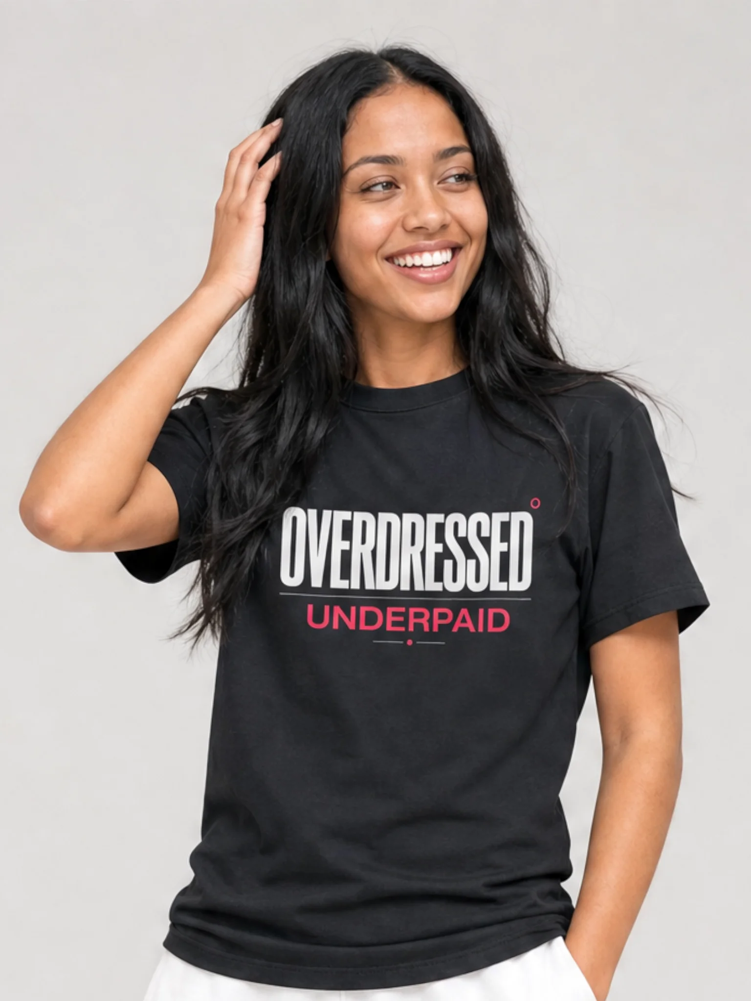 Overdressed Underpaid Graphic T-Shirt product image (2)