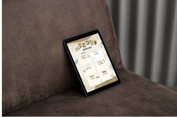 Beige Scrapbooking Style Weekly Planner. product image (6)