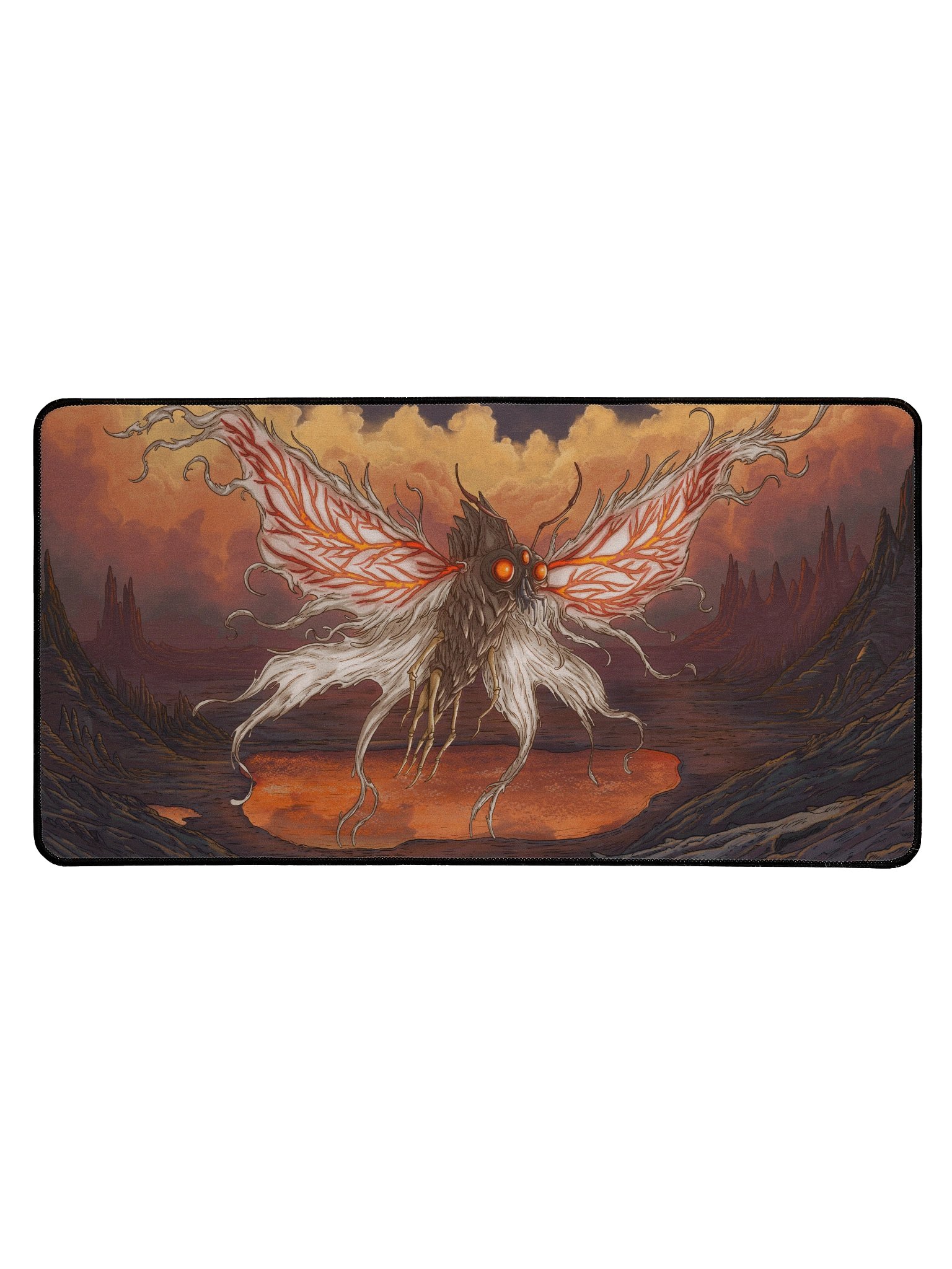 'Moth Insect' Hand Drawn Playmat by DarkSideTokens! product image (1)