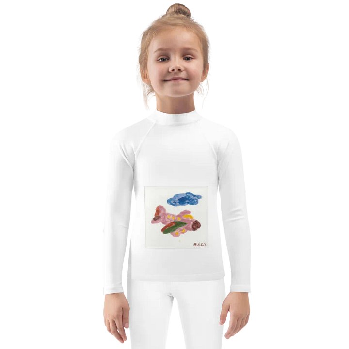 Kid Airplane (All-Over Print Kids Rash Guard) product image (1)