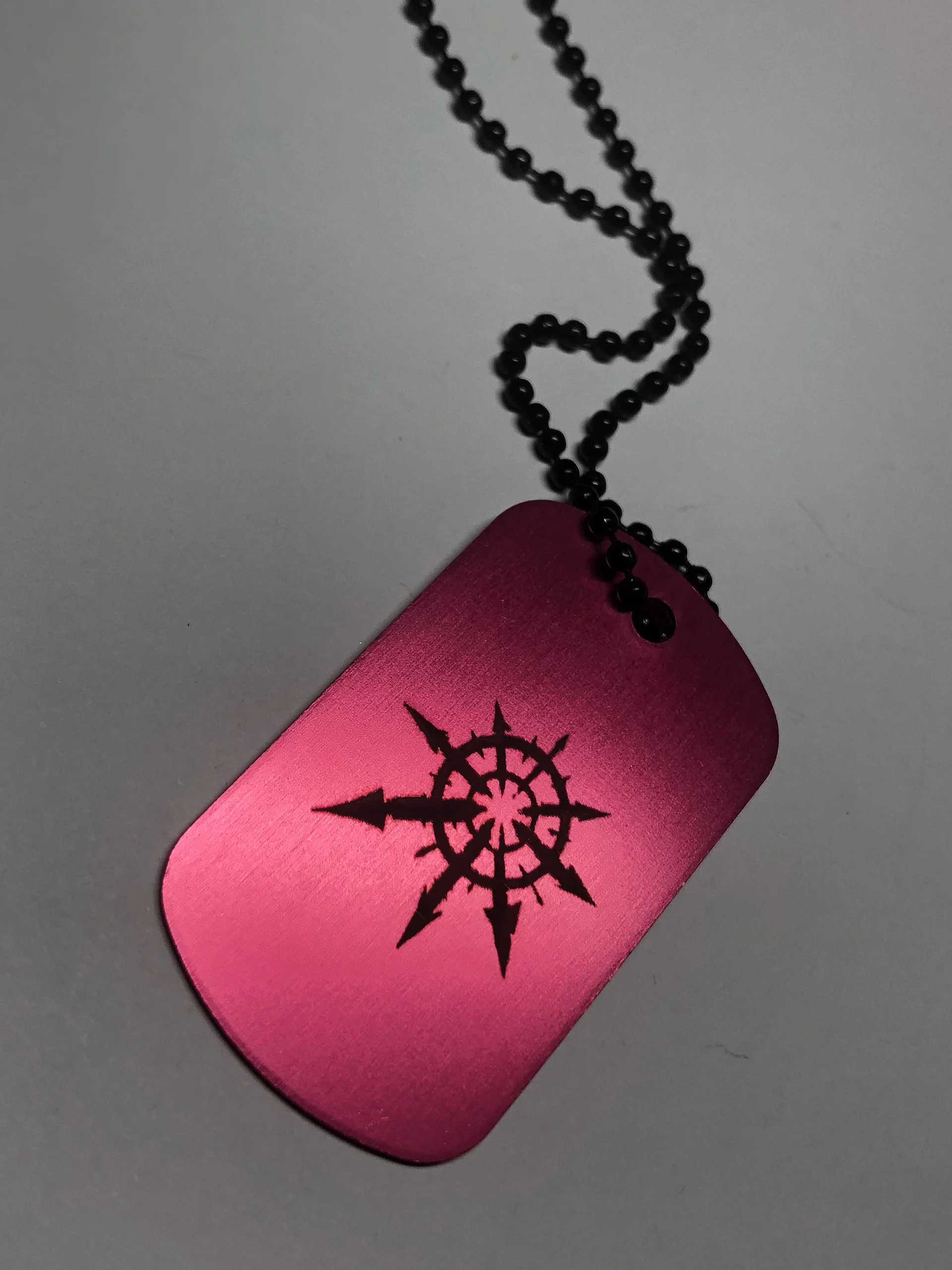 HERESY - Engraved Dog Tag Pendant Necklace product image (4)