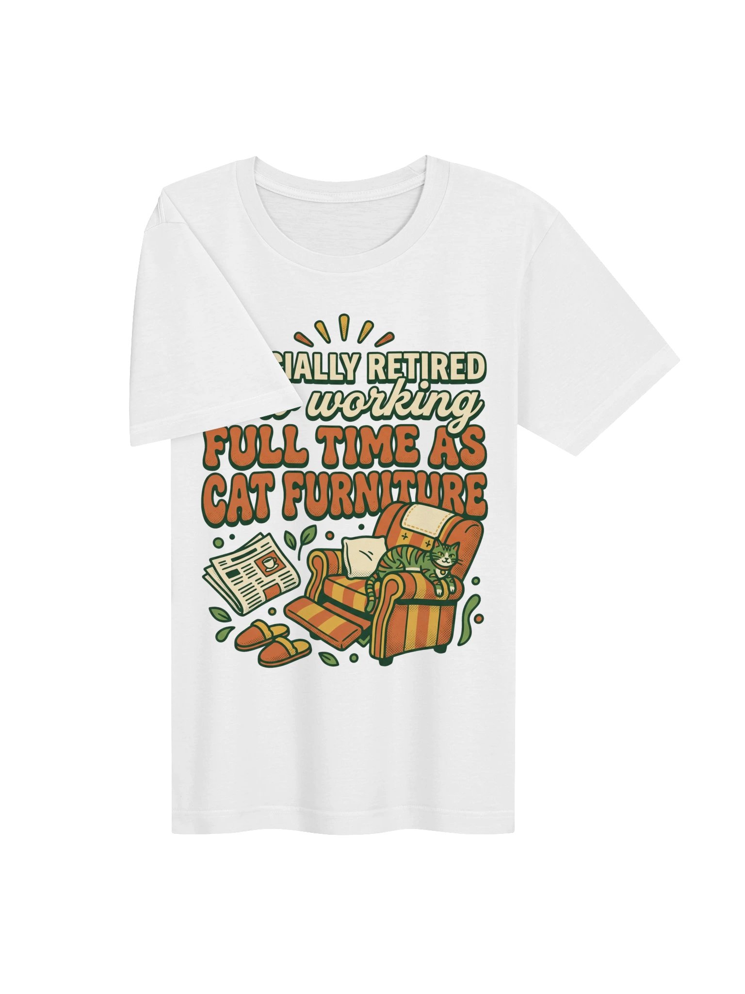 Officially Retired Now Working Full Time As Cat Furniture Shirt product image (3)