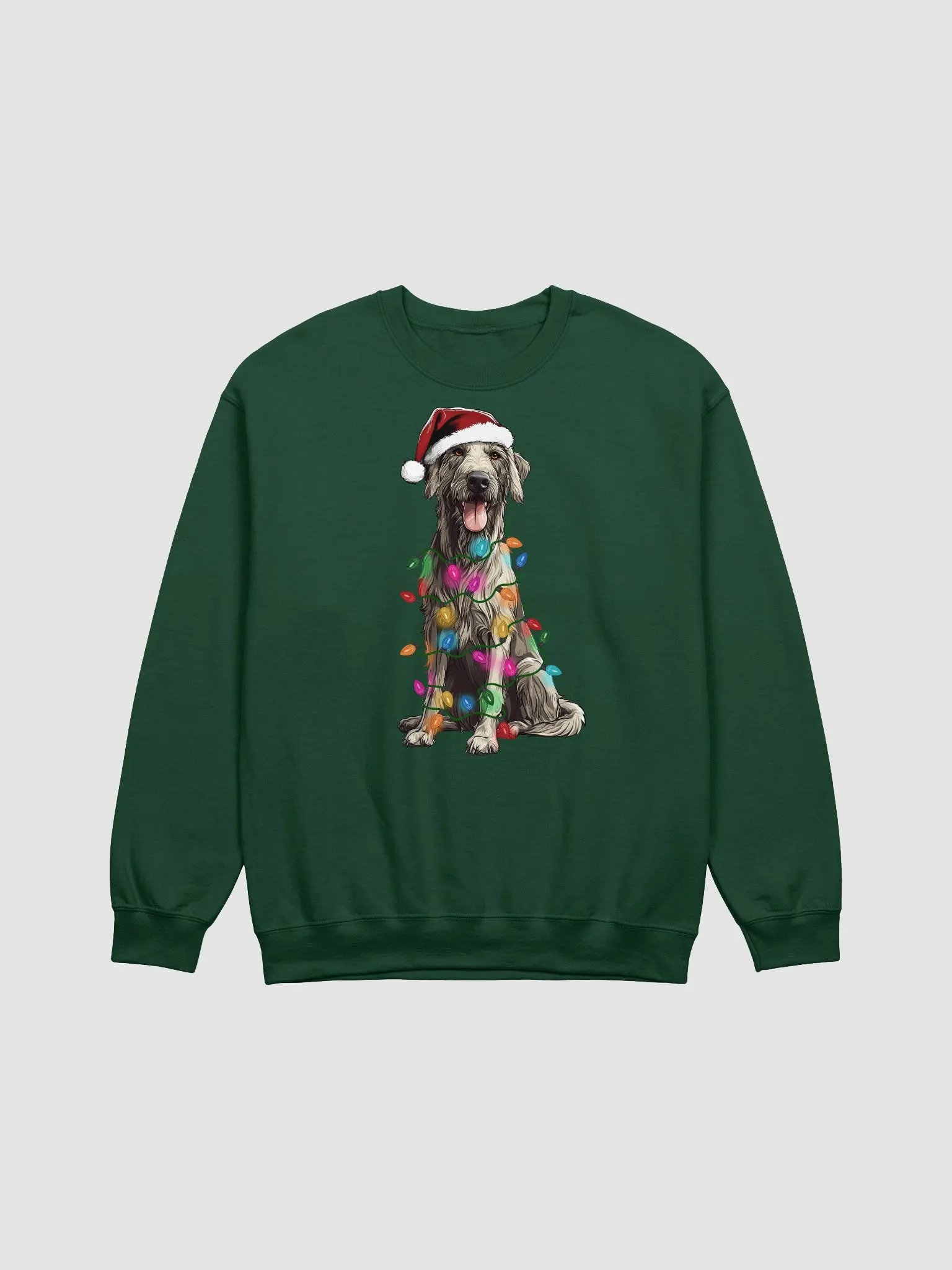Funny Irish Wolfhound(Cream) Christmas Sweatshirt product image (8)