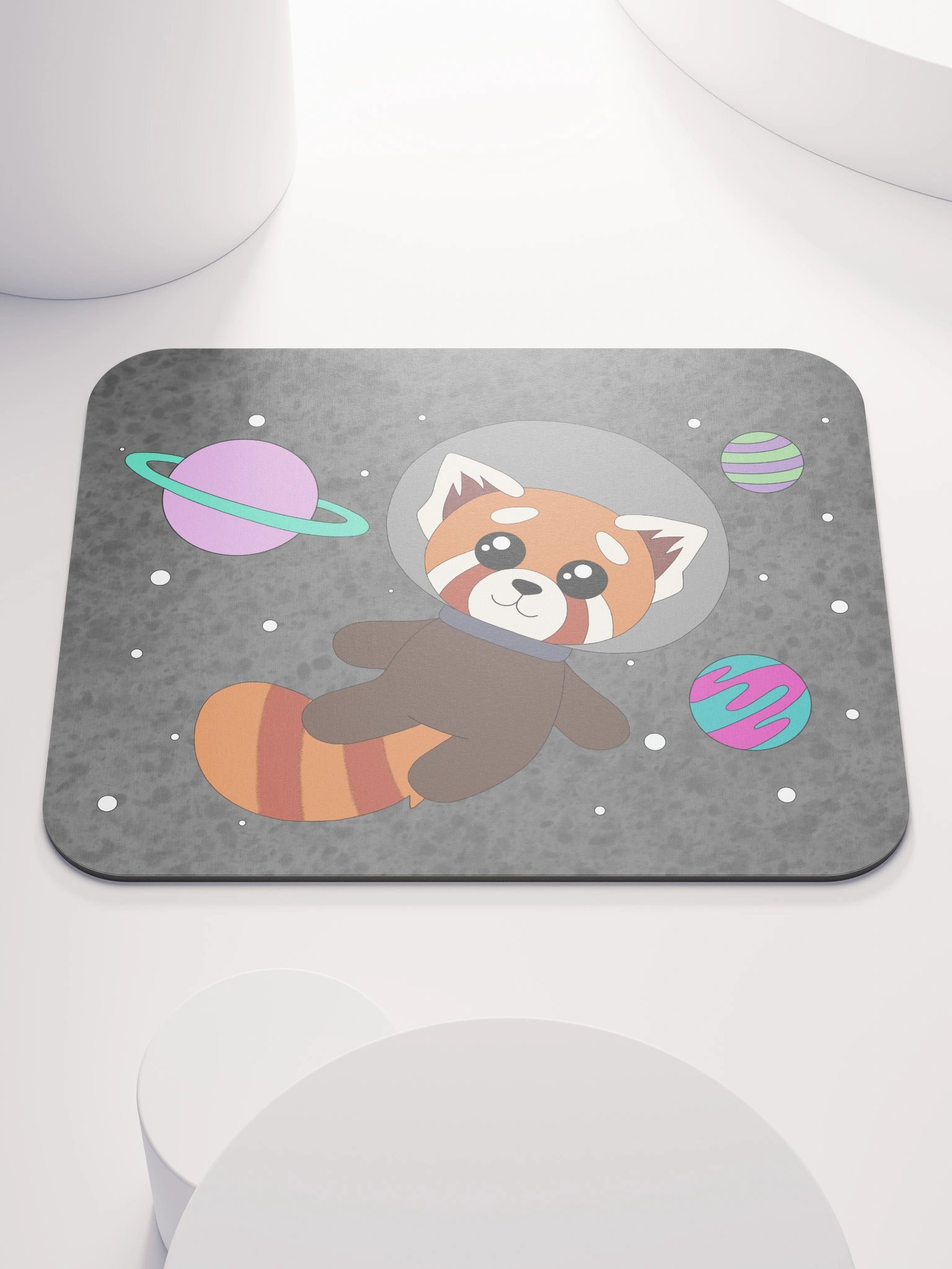 Red Panda Space Mouse Pad product image (1)