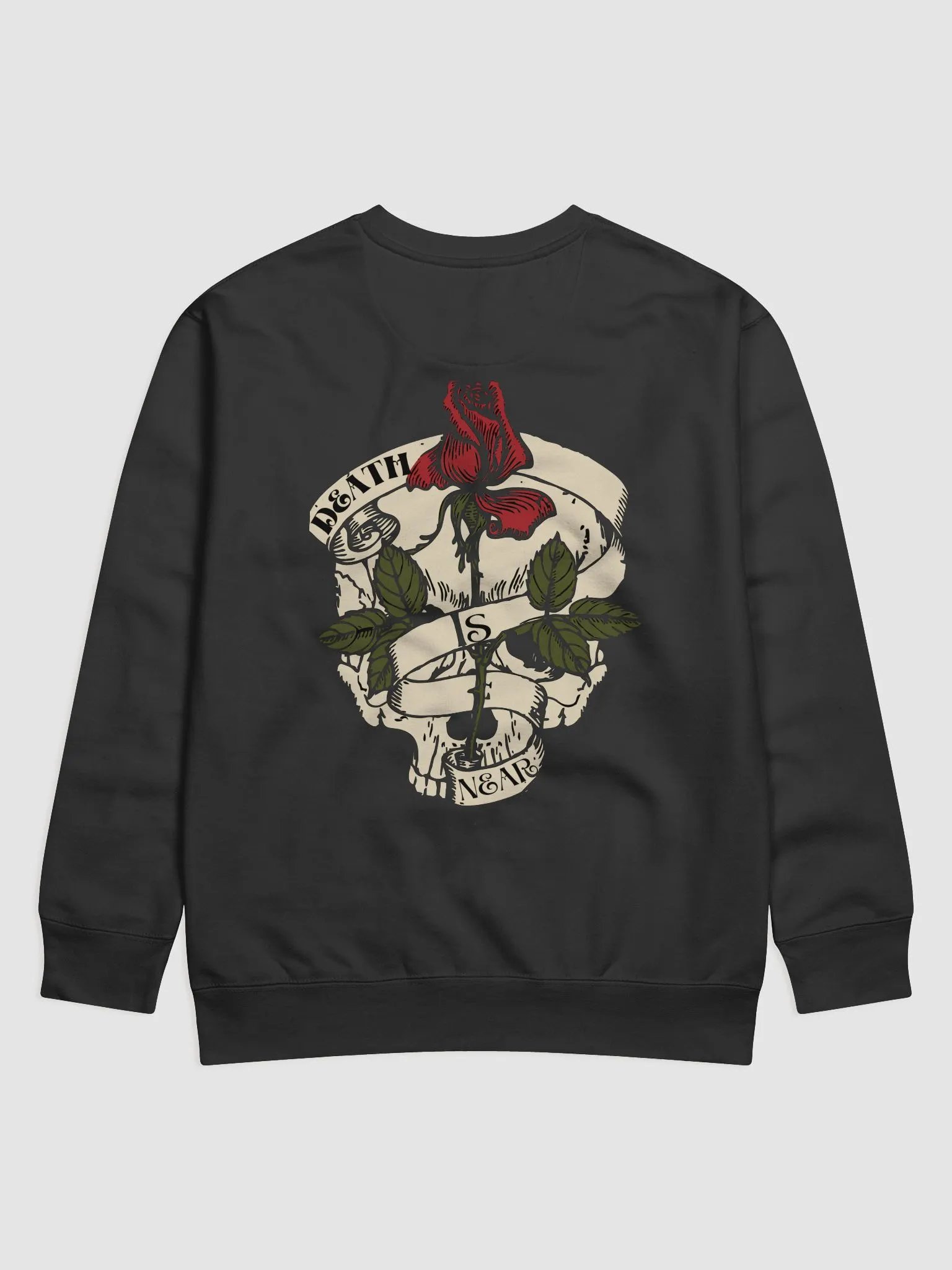 Gothic Rose Skull Sweatshirt product image (6)