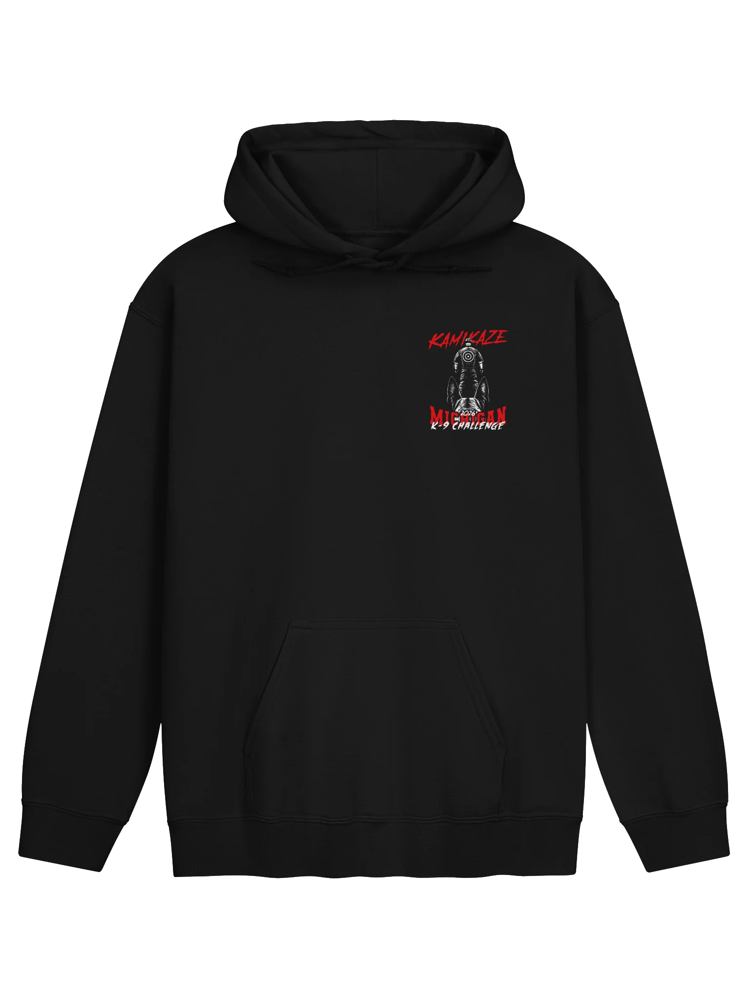 2026 Michigan K-9Challenge -KAMIKAZE - back and Chest Print Hoodie product image (2)
