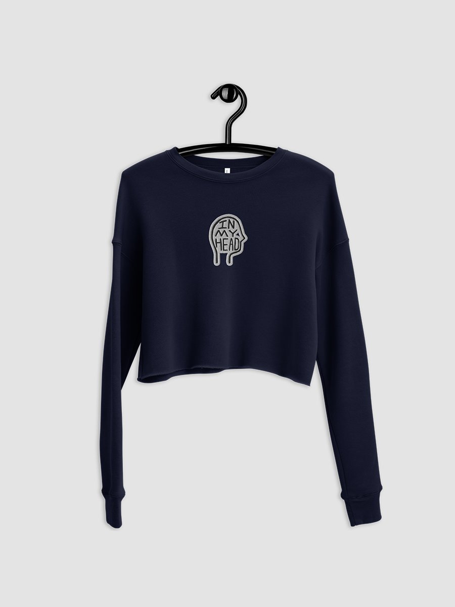 In My Head (bubble design) embroidered Fleece Crop Sweatshirt product image (1)