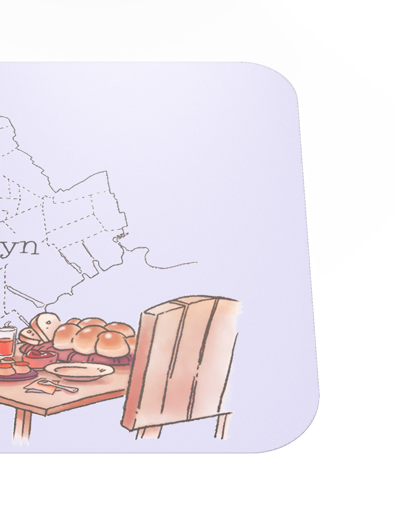 Borough Park on the map, mousepad product image (5)