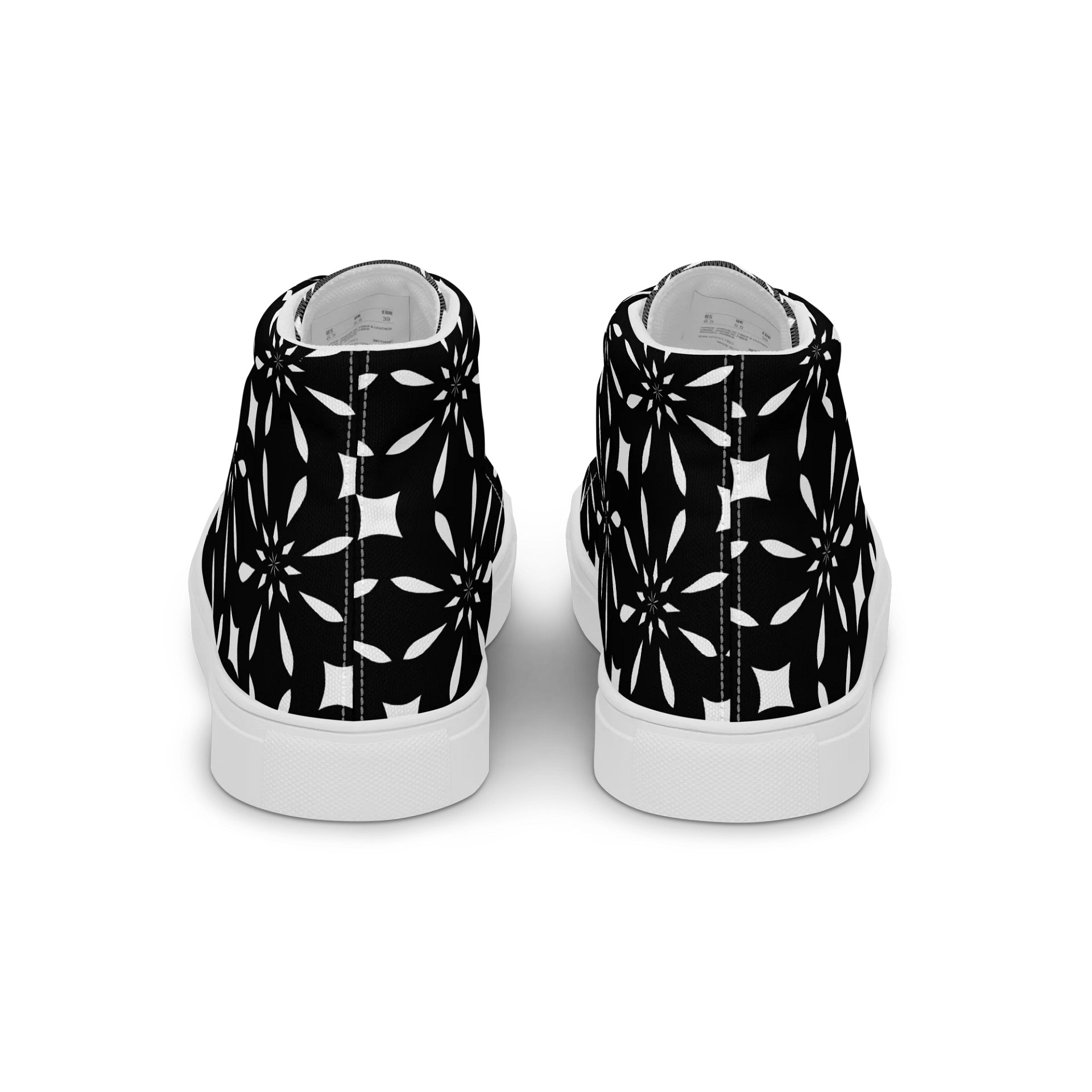 Black And White Symmetry Chic High Tops product image (6)