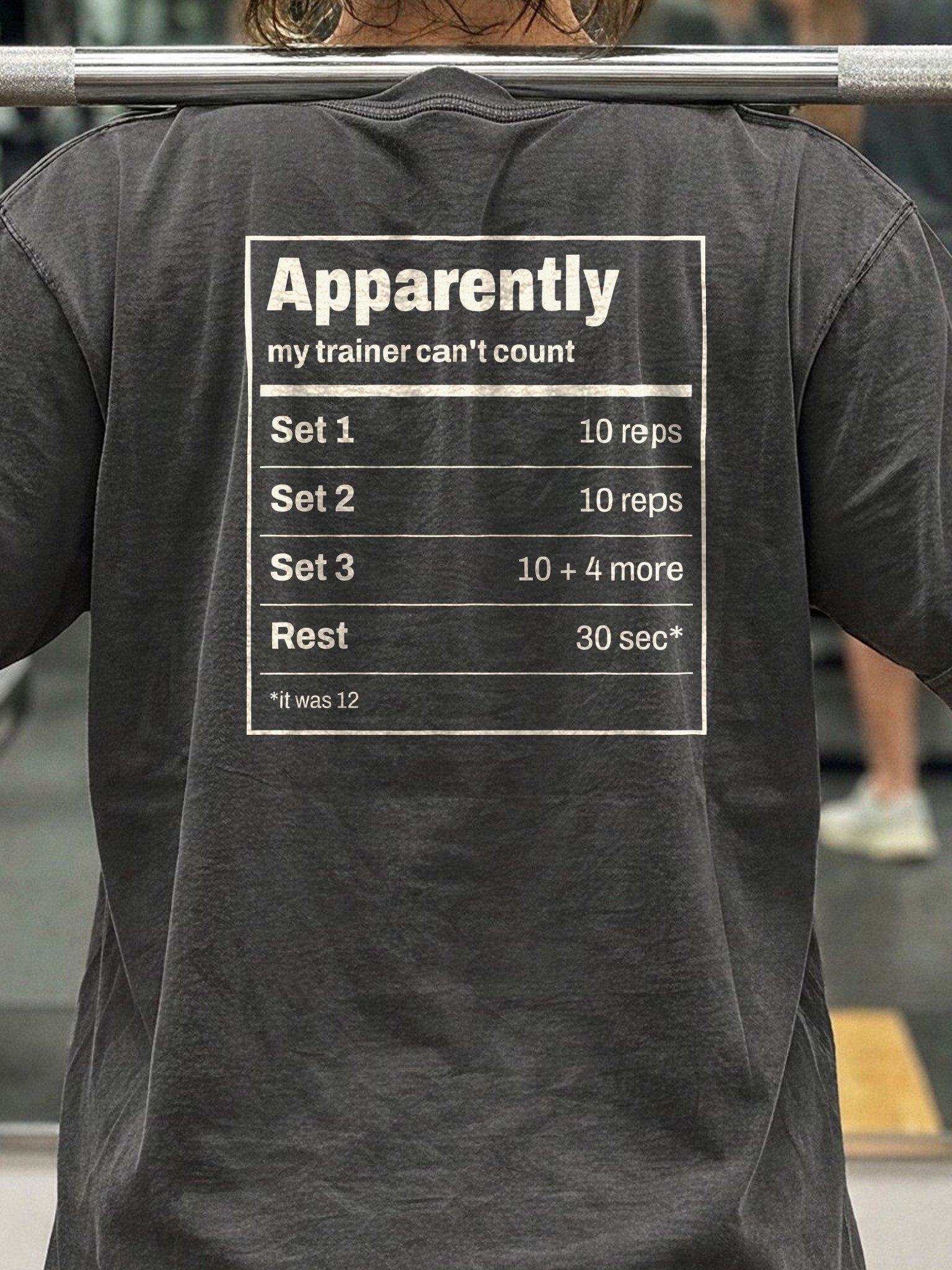 Apparently My Trainer Can't Count Oversized Gym Tee | Pump Cover product image (4)