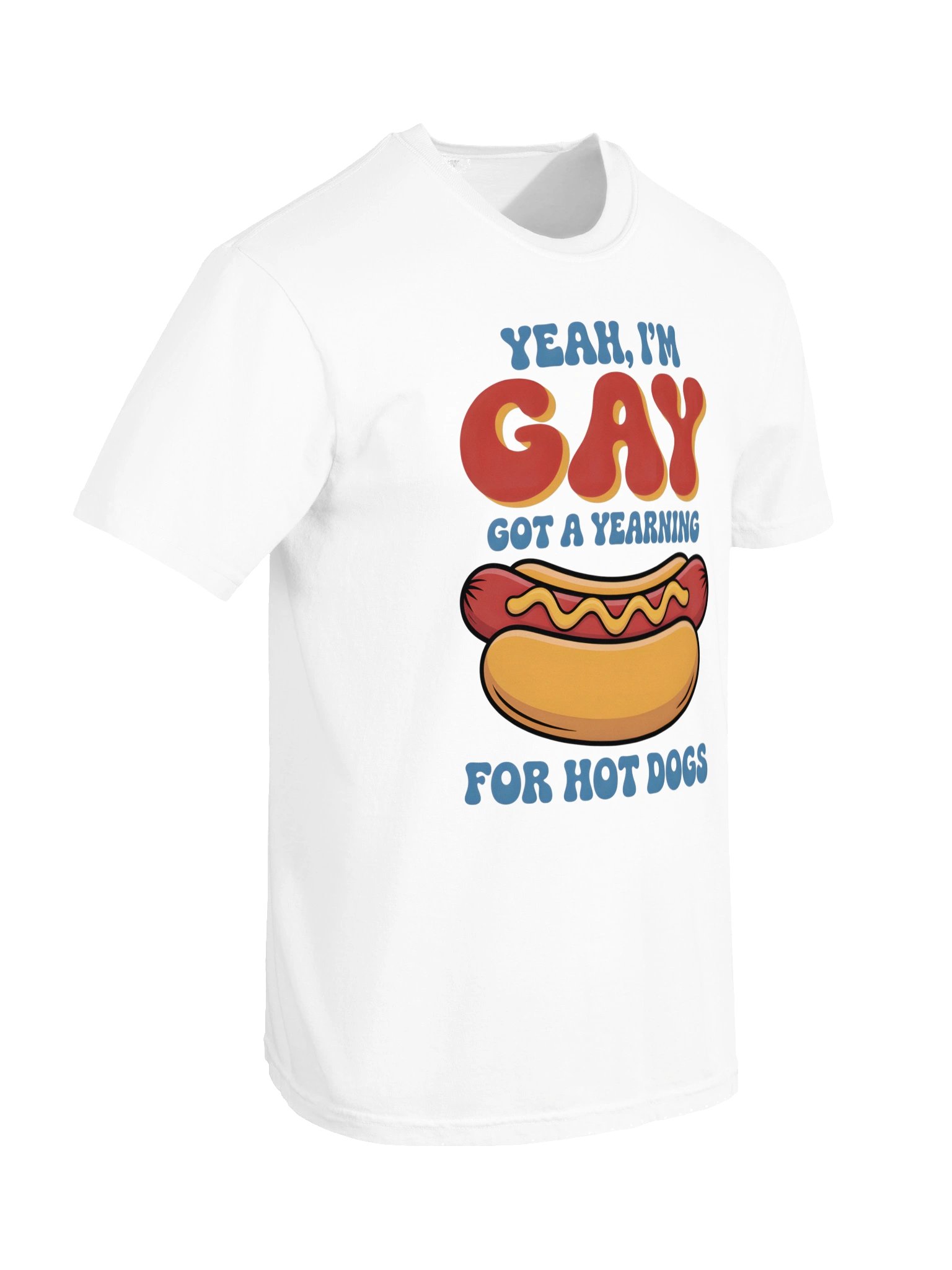 Yeah I'm Gay For Hot Dogs Shirt - Funny Retro Graphic Meme Tee product image (46)