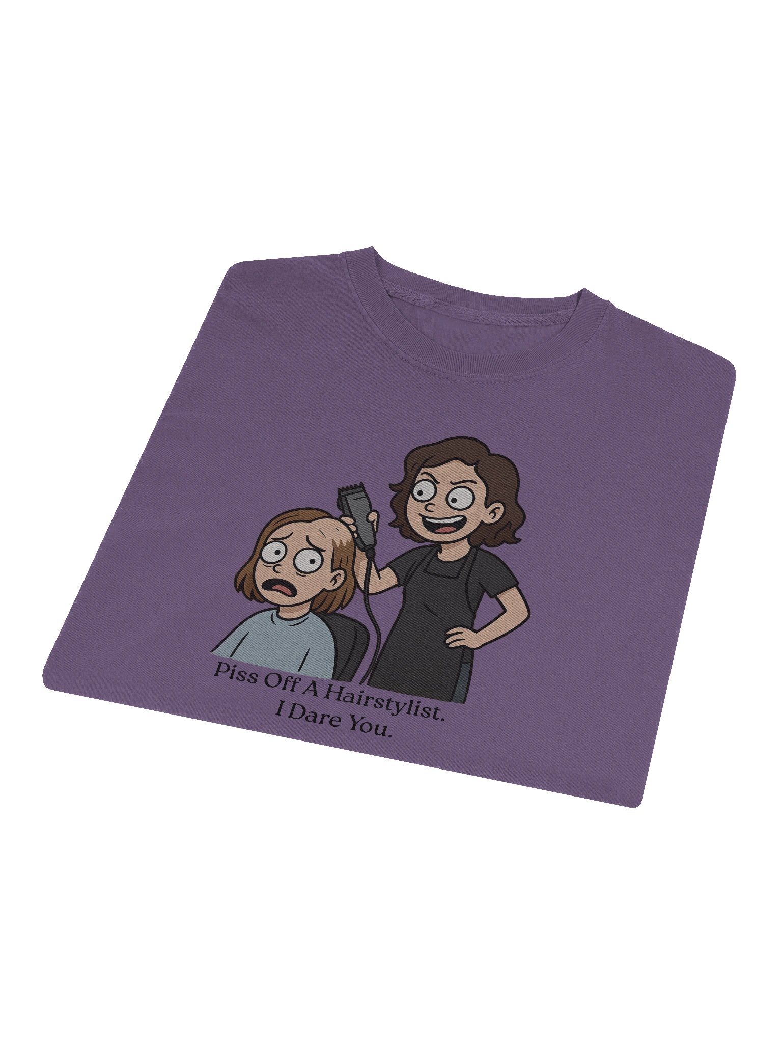“Piss Off A Hair Stylist. I Dare You.” Funny Stylist Long Sleeve T-Shirt | Sarcastic Hairdresser Long Sleeve Tee product image (1)