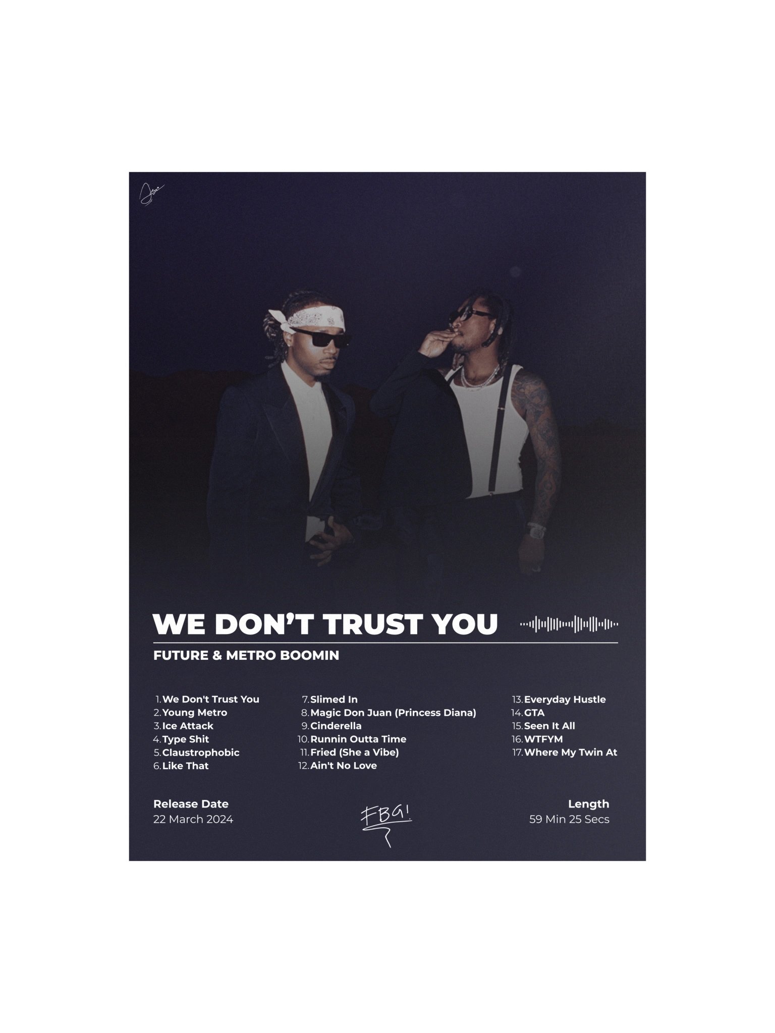 We Don't Trust You Album Poster product image (2)
