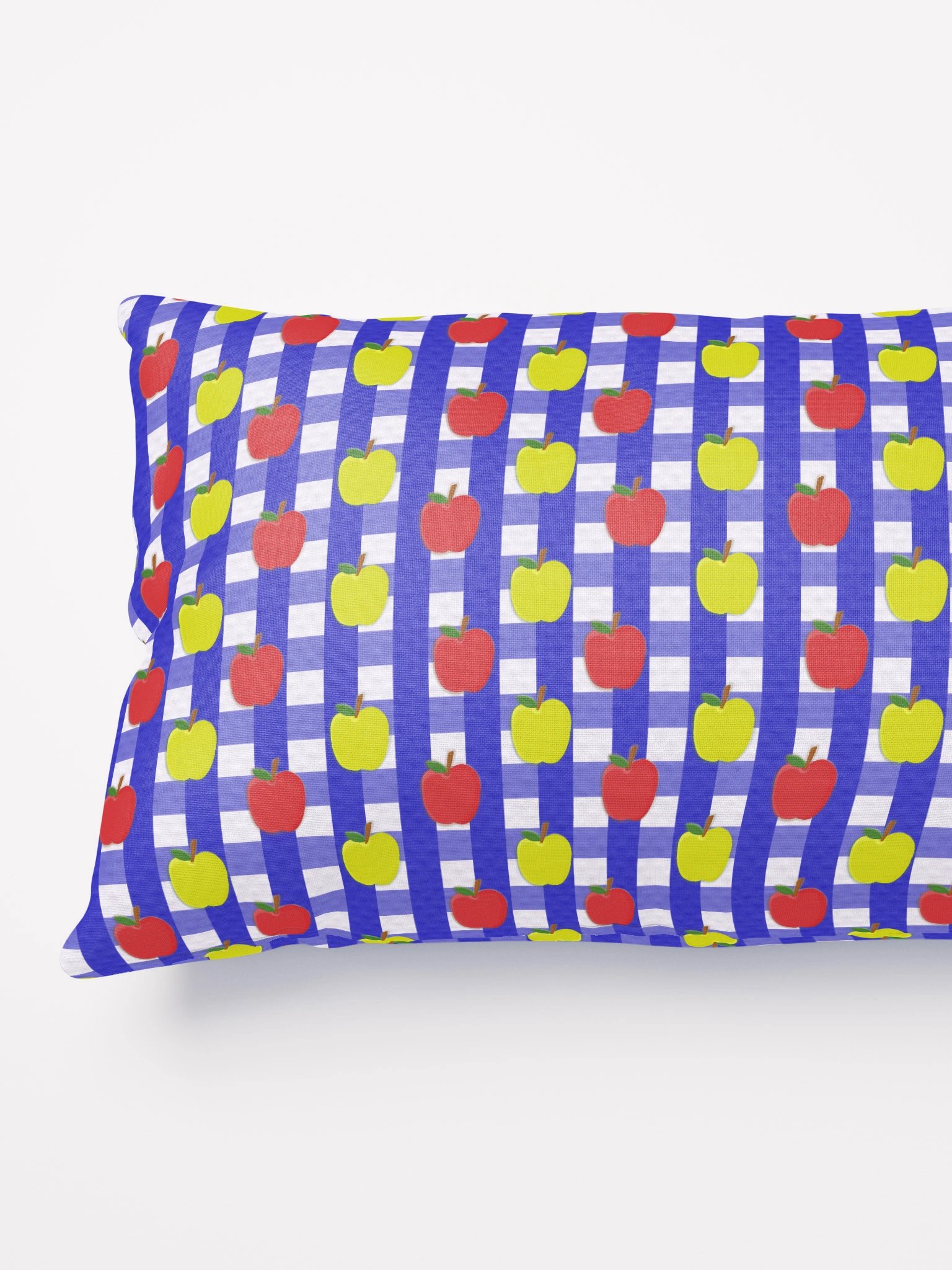 Apple Gingham in Blue Pattern Pillow product image (8)