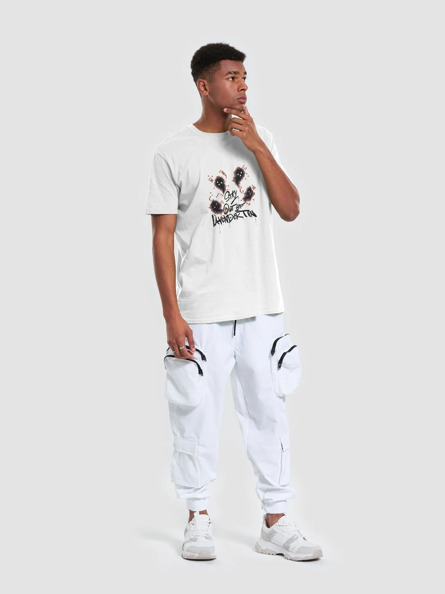 STAY OUT OF LAVENDER TOWN T-Shirt (Black Print) product image (6)