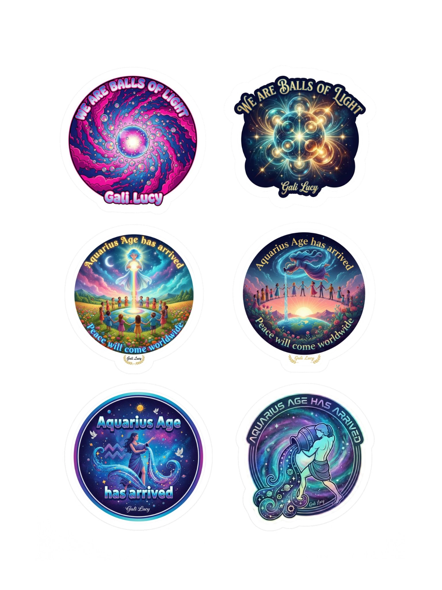 Set of 6 Stickers - Style 8 product image (1)