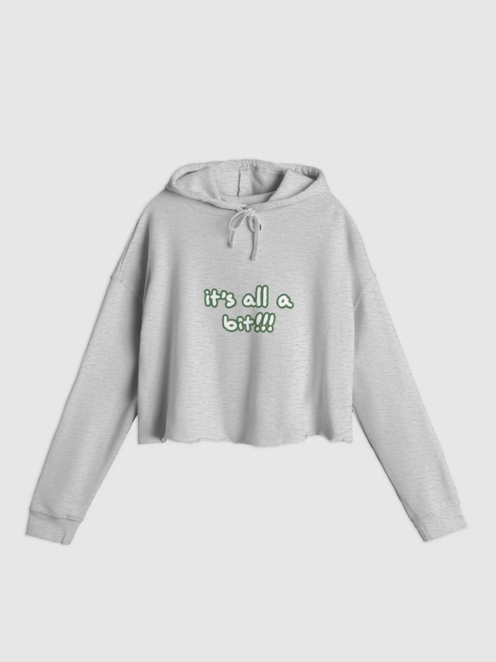 “It’s all a bit!!!” (sm. lined design, #A6073C) lightweight cropped hoodie product image (7)