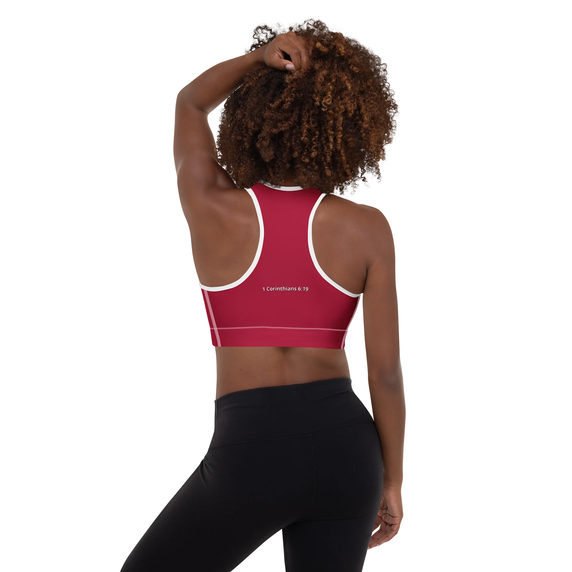 His House Womens Padded Sports Bra - Red product image (2)