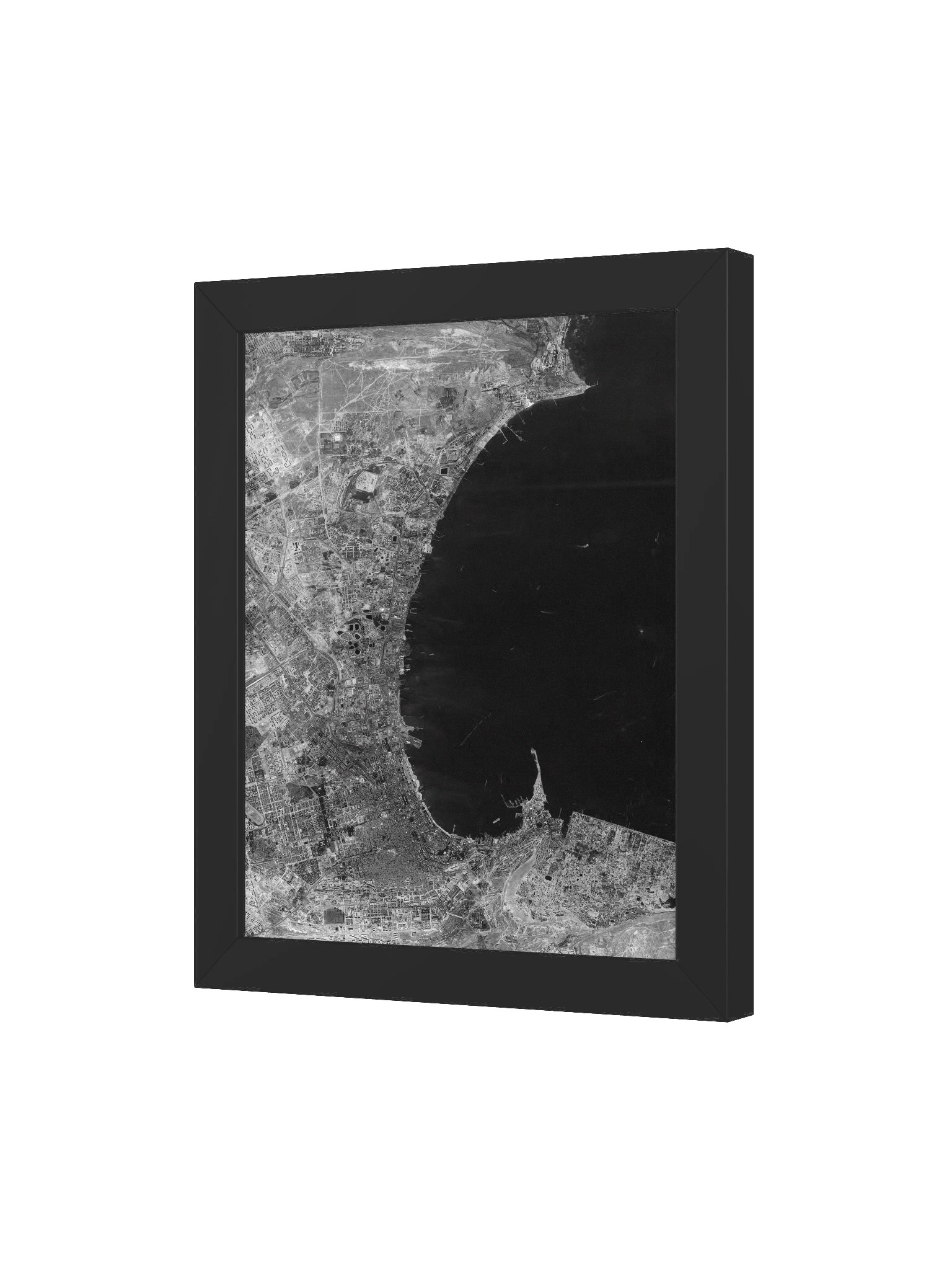 Baku, Azerbaijan (1966) Declassified Spy Satellite Picture (Framed - Portrait) product image (3)
