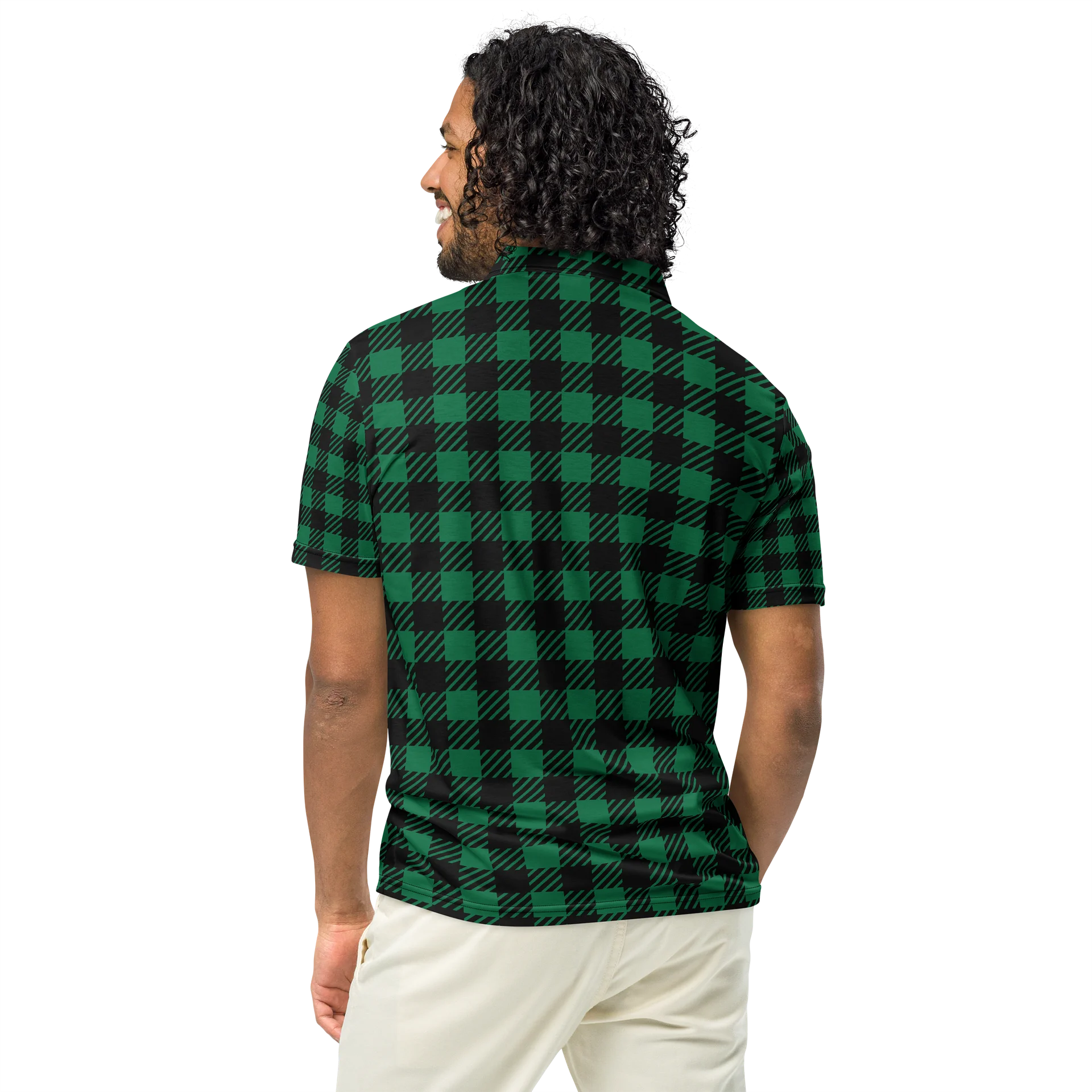 Midnight Check All-Over Print Polo product image (5)