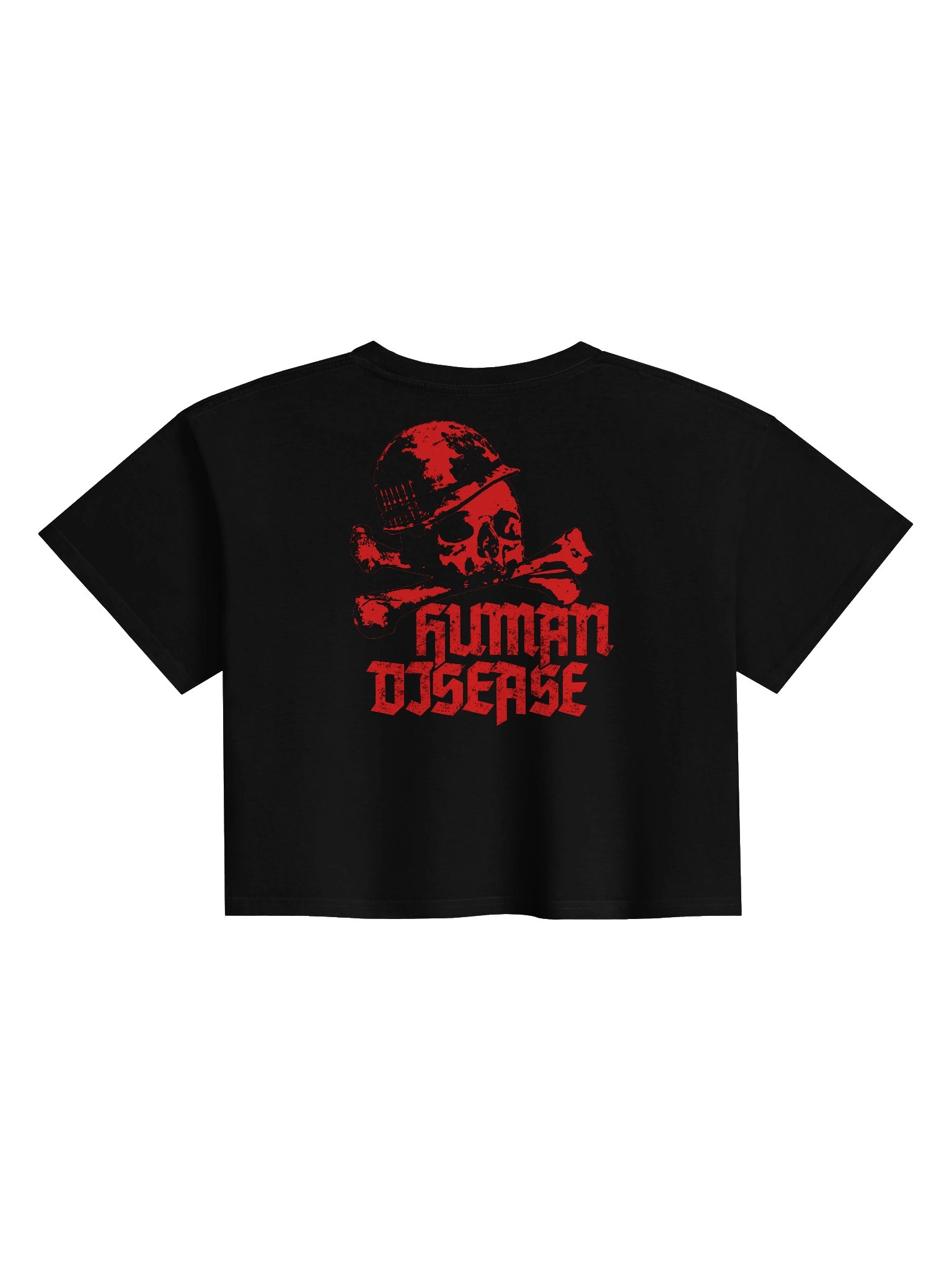 "HUMAN DISEASE" CROP TOP BACKPRINT RED product image (2)
