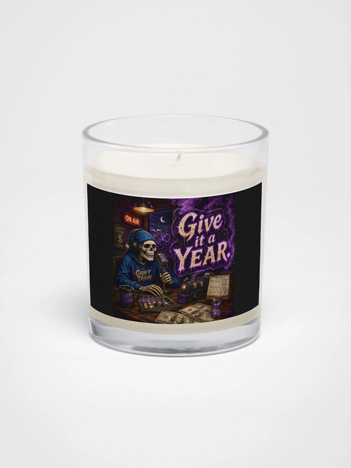 ''Give It A Year 2.0'' Soy Wax Candle In A Clear Glass Jar product image (1)