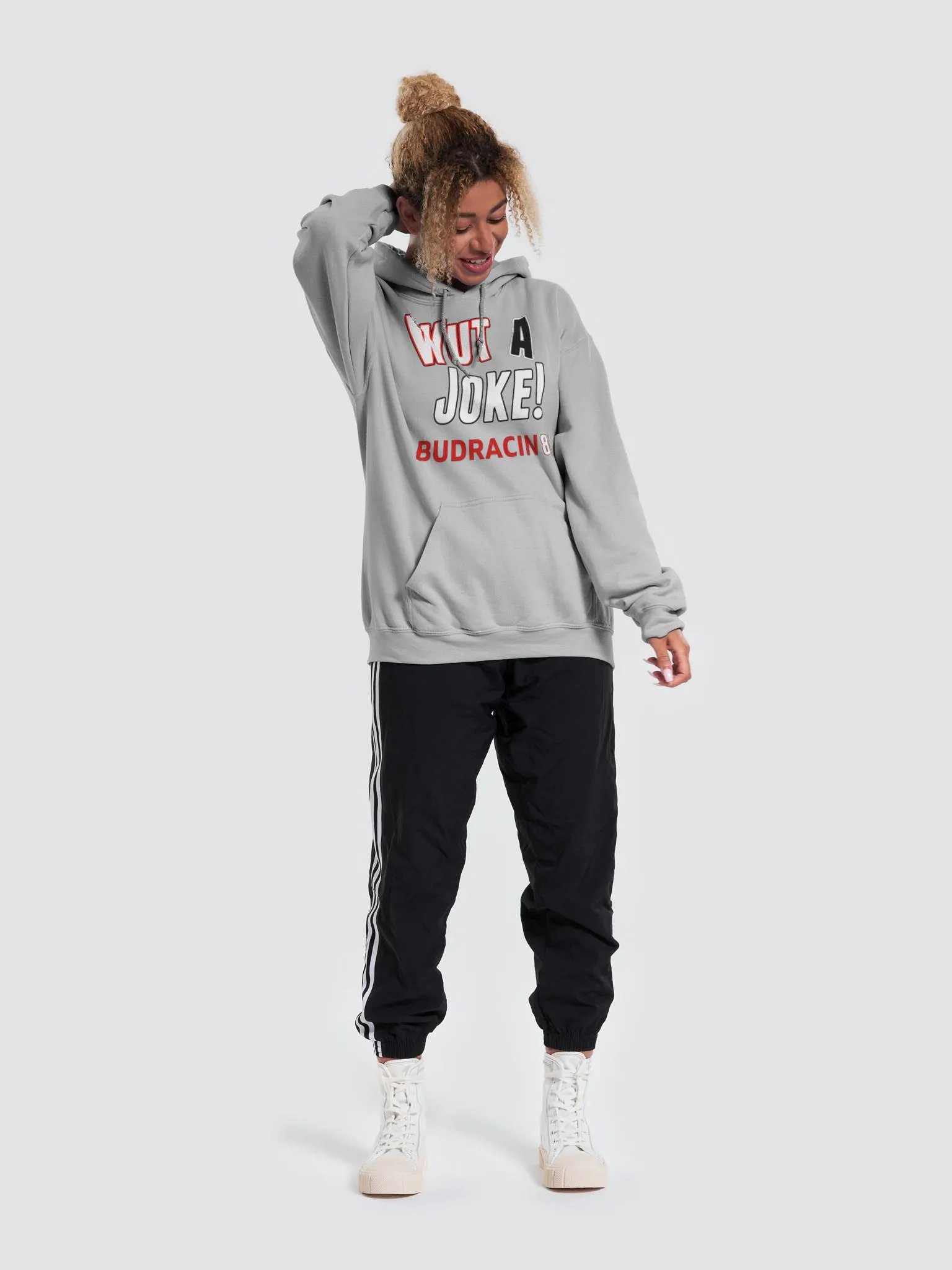 Wut a Joke Hoodie (Gray) product image (6)