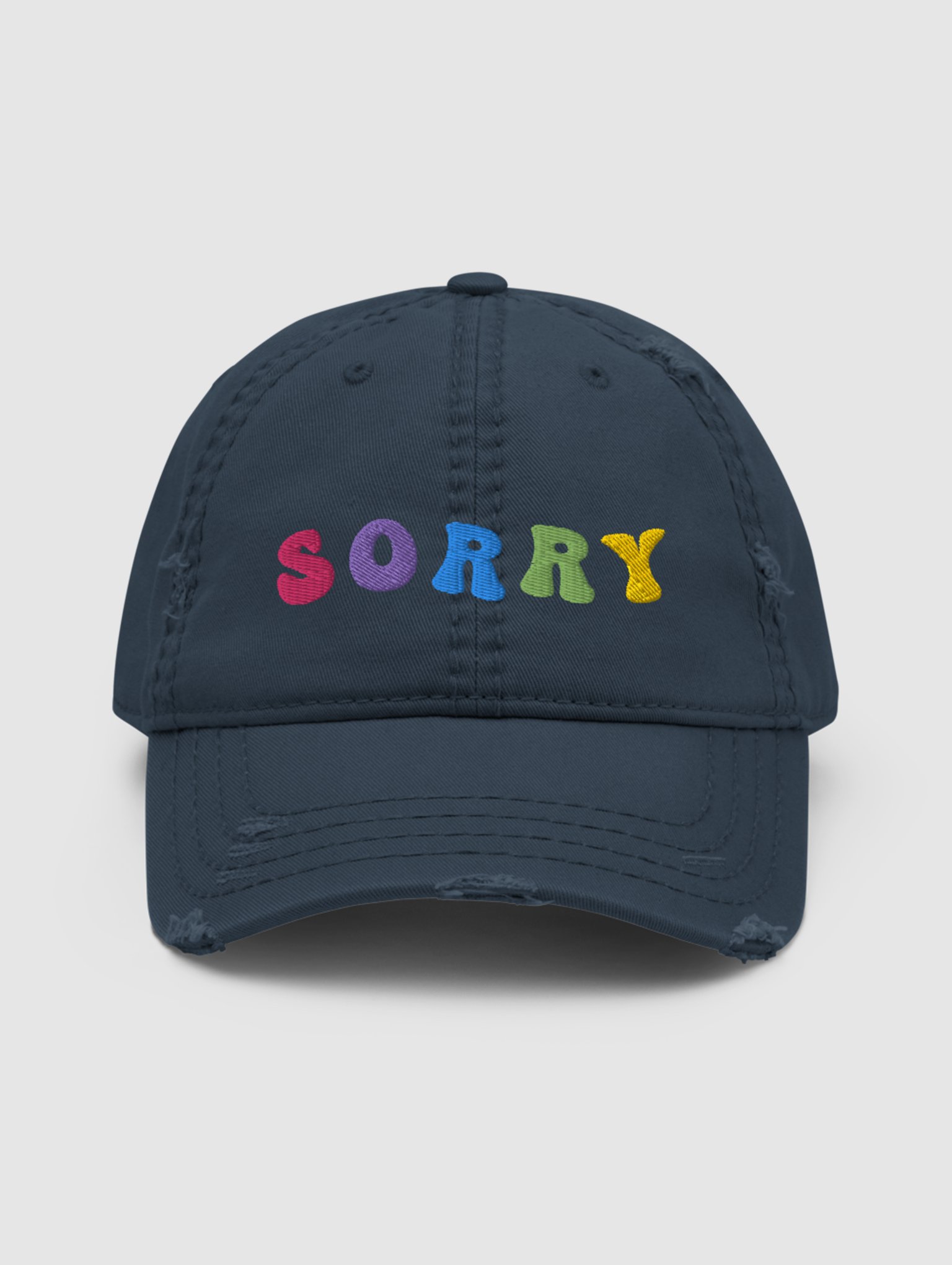 Sorry Distressed Dad Hat product image (1)