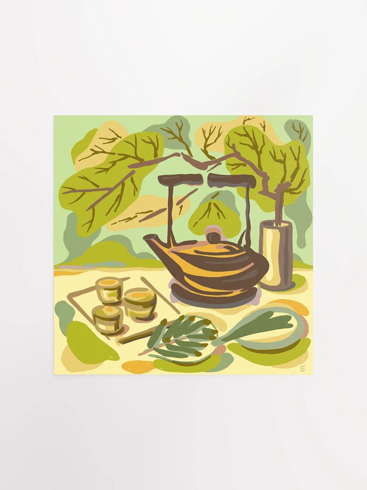 Vibrant Tea Time Illustration Poster - Coffee Shop No. 2 product image (1)