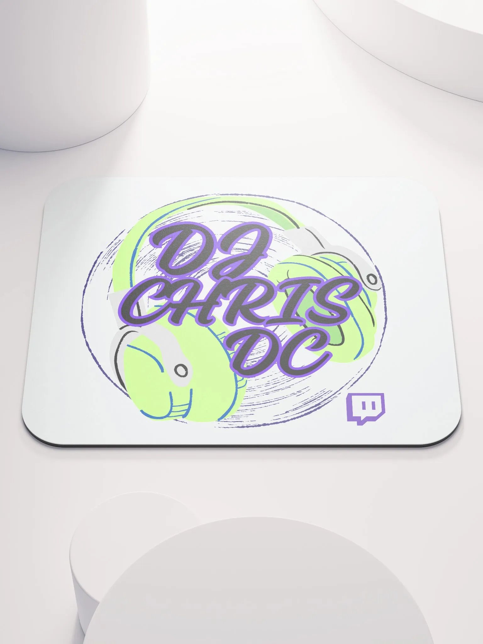Mouse Pad With Lime Green Graphic product image (1)