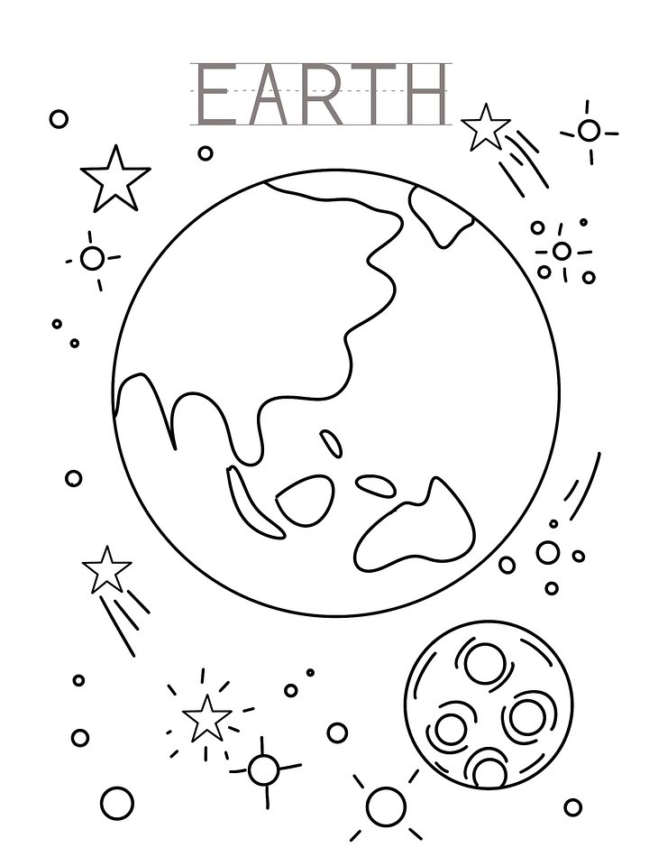 Planet Coloring Book (Digital Download) WITH Dwarf Planets! product image (2)