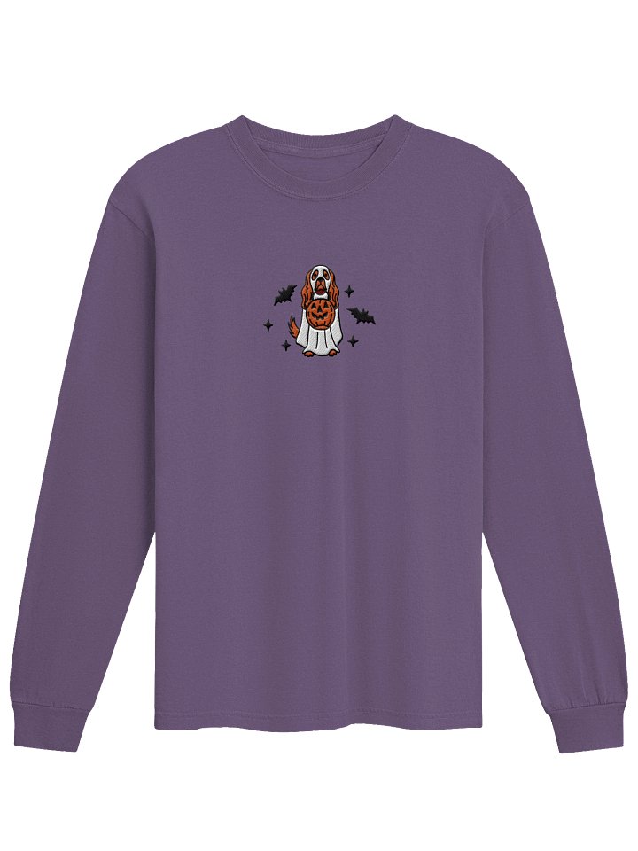 Halloween Cavalier King Charles Spaniel(Ruby) Embroidered Long-sleeved T-Shirt product image (17)