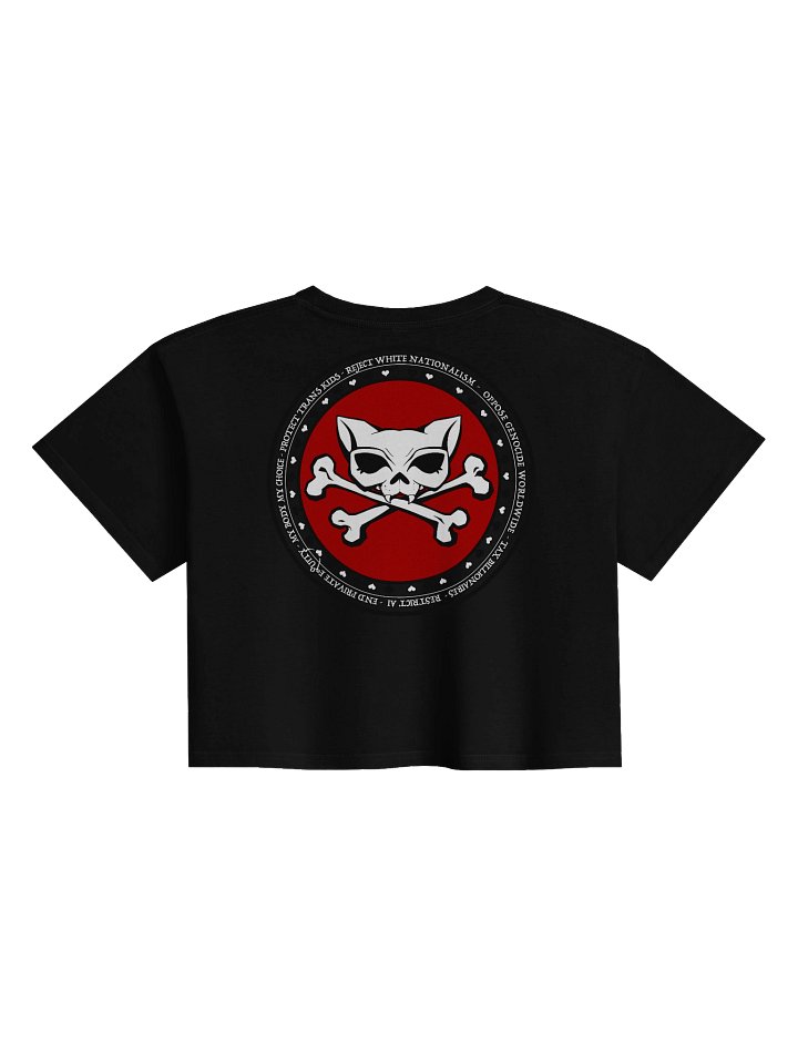 Red Kat Skull + My Politics Women's Croptop product image (2)