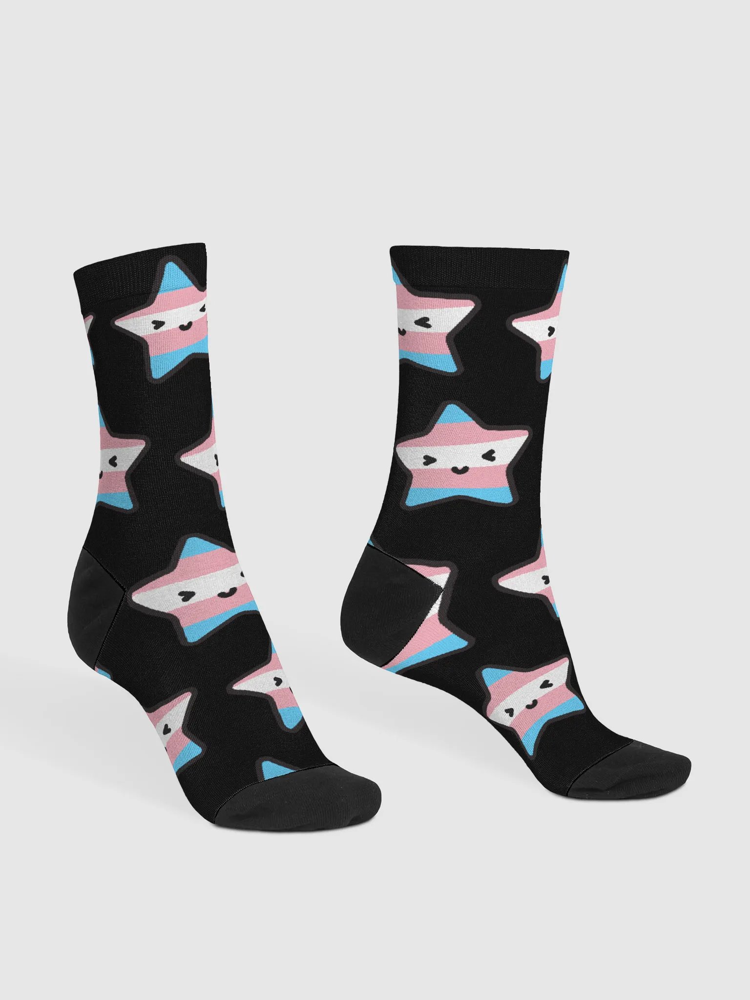 Trans Pride Lucy Black Socks product image (1)
