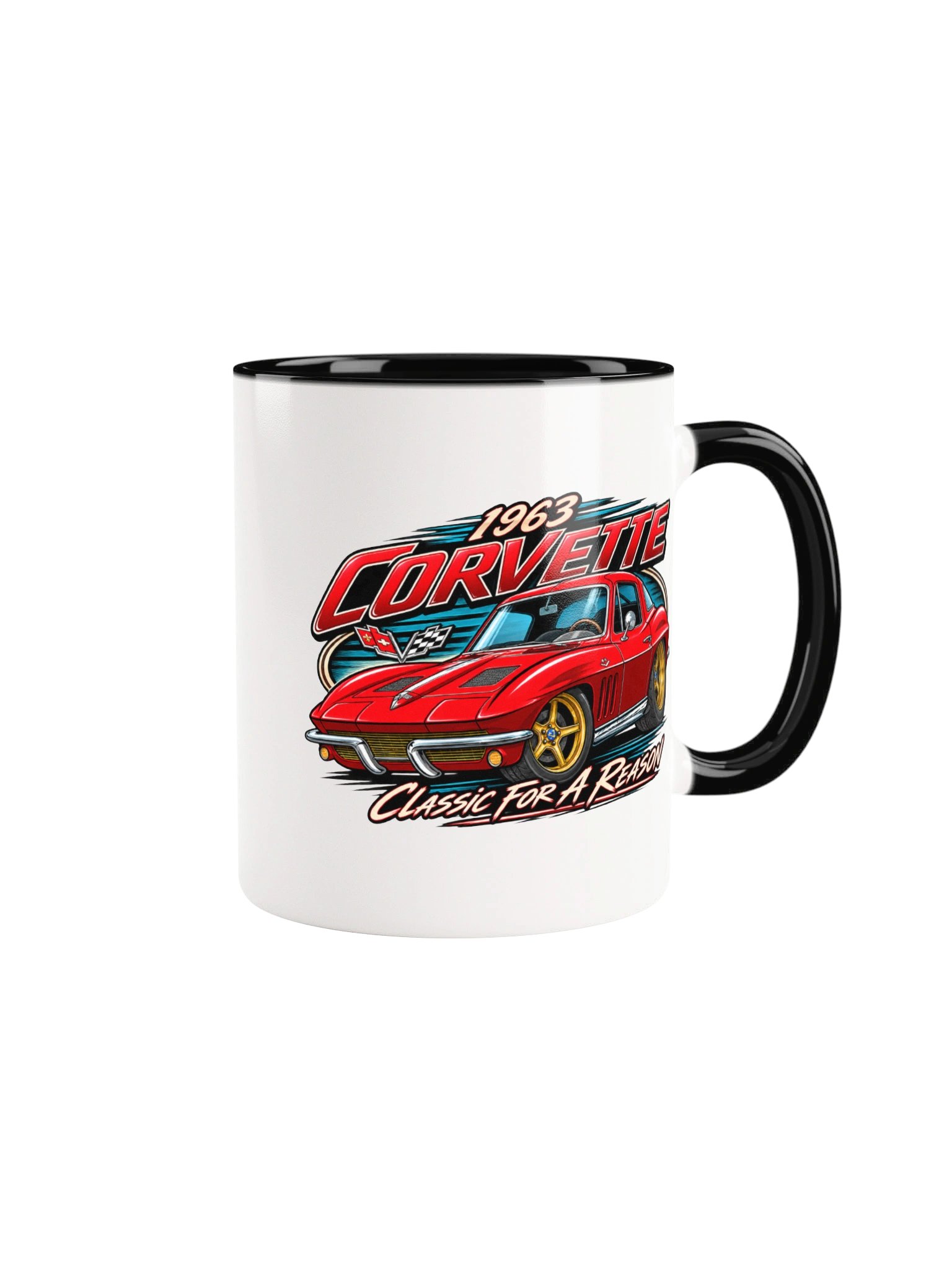 1963 Corvette – Classic in Red Two-Tone Mug product image (1)