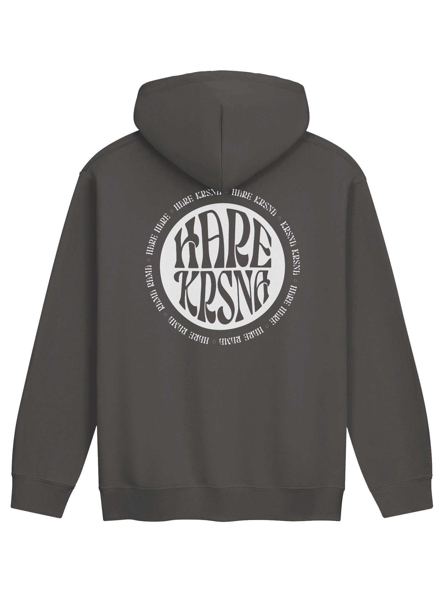 retro 70s hare krsna hoodie - white embroidery product image (2)