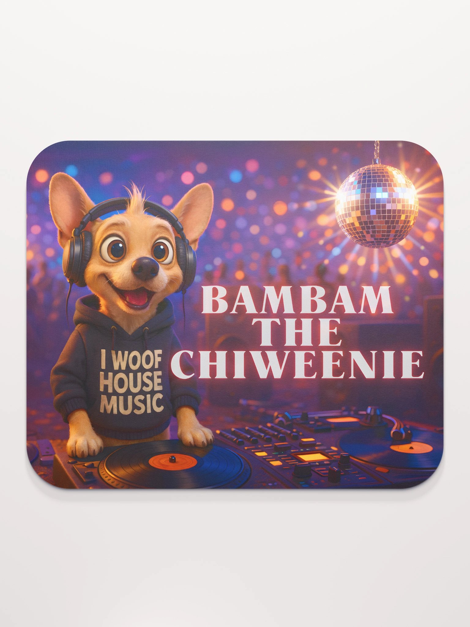 Bambam's I Woof House Music Mouse Pad product image (2)