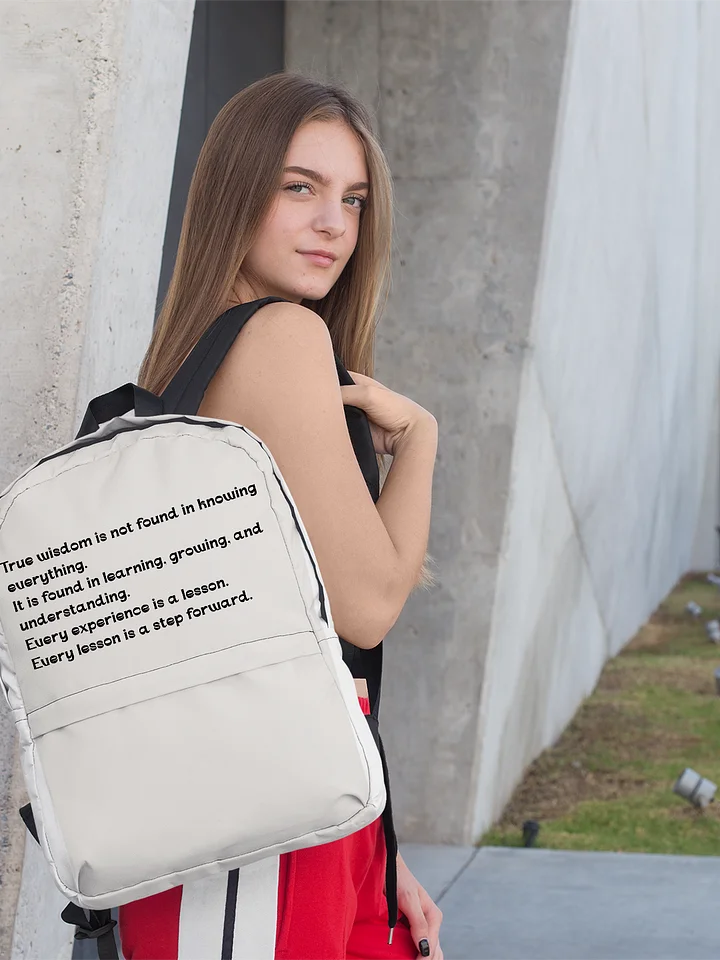 Wisdom Minimalist Backpack | Inspirational Everyday Travel & School Backpack product image (1)
