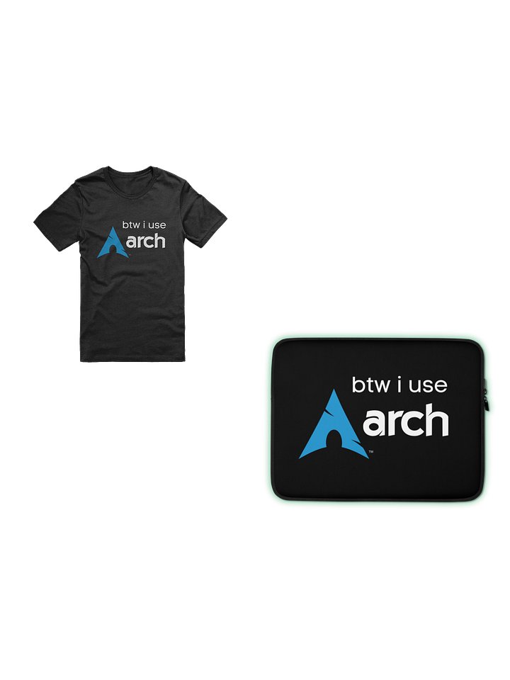 Arch Linux T-Shirt and Laptop Sleeve Bundle product image (1)