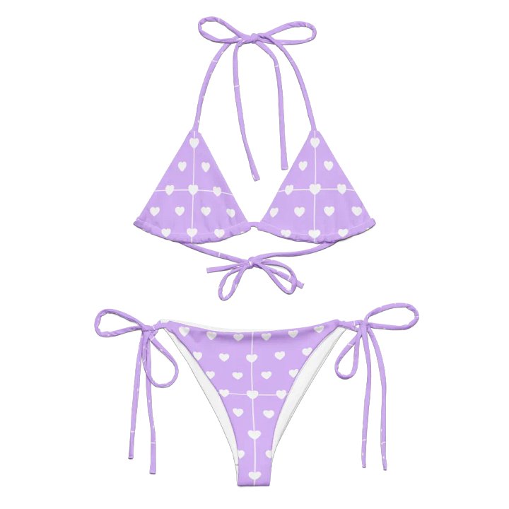 Pastel Heart Seamless Pattern String Bikini - v3 product image (1)